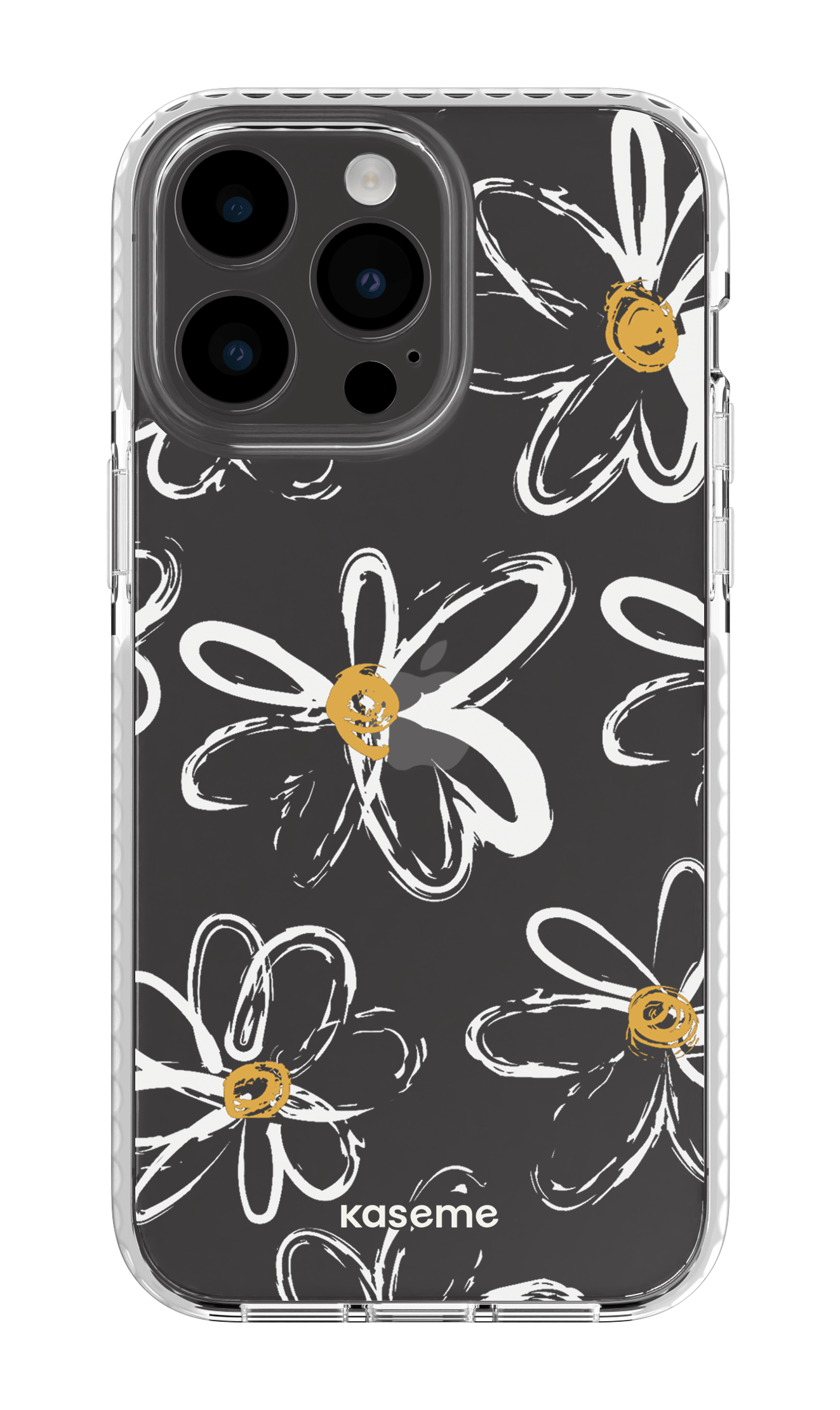 iPhone 14 Pro Max Clear Case White Give me flowers Clear Case -