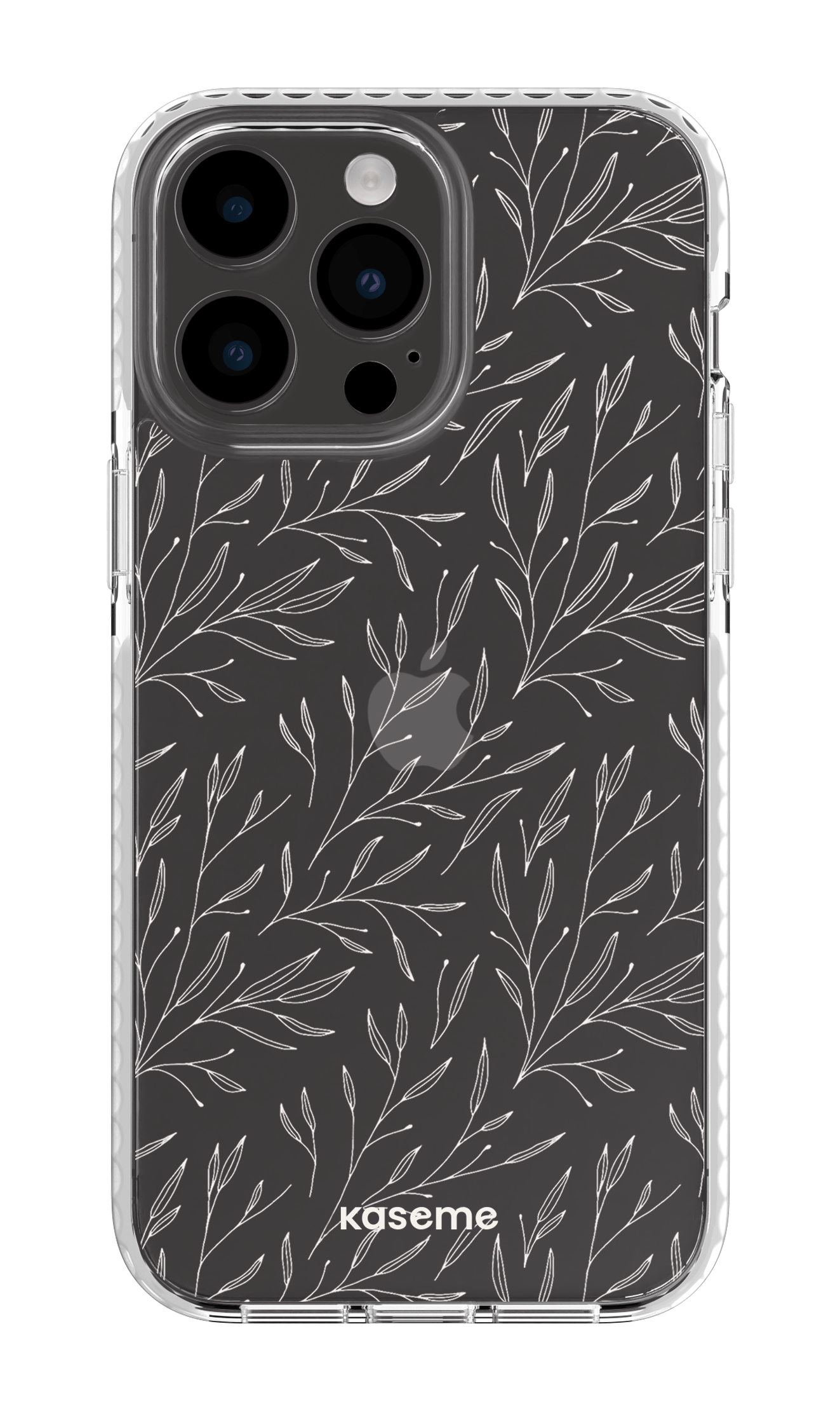 iPhone 14 Pro Max Clear Case White Hibiscus Clear Case -