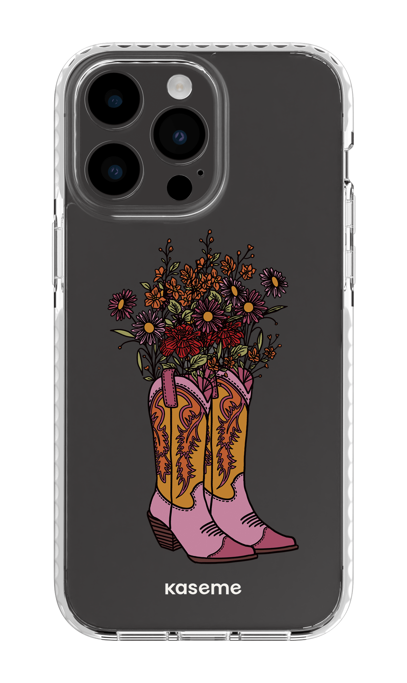 iPhone 14 Pro Max Clear Case White Howdy Clear Case -