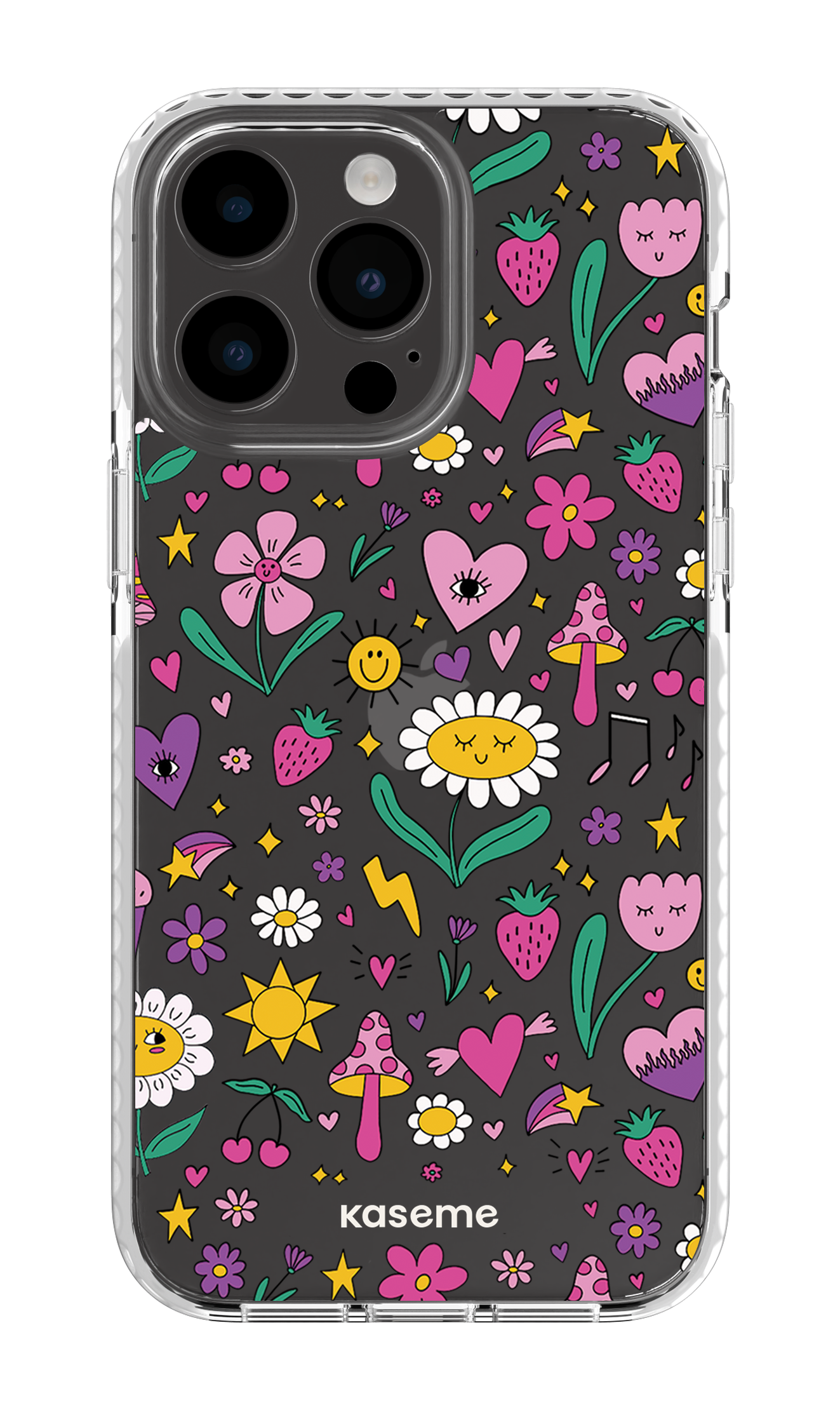 iPhone 14 Pro Max Clear Case White Hypnotize Clear Case -