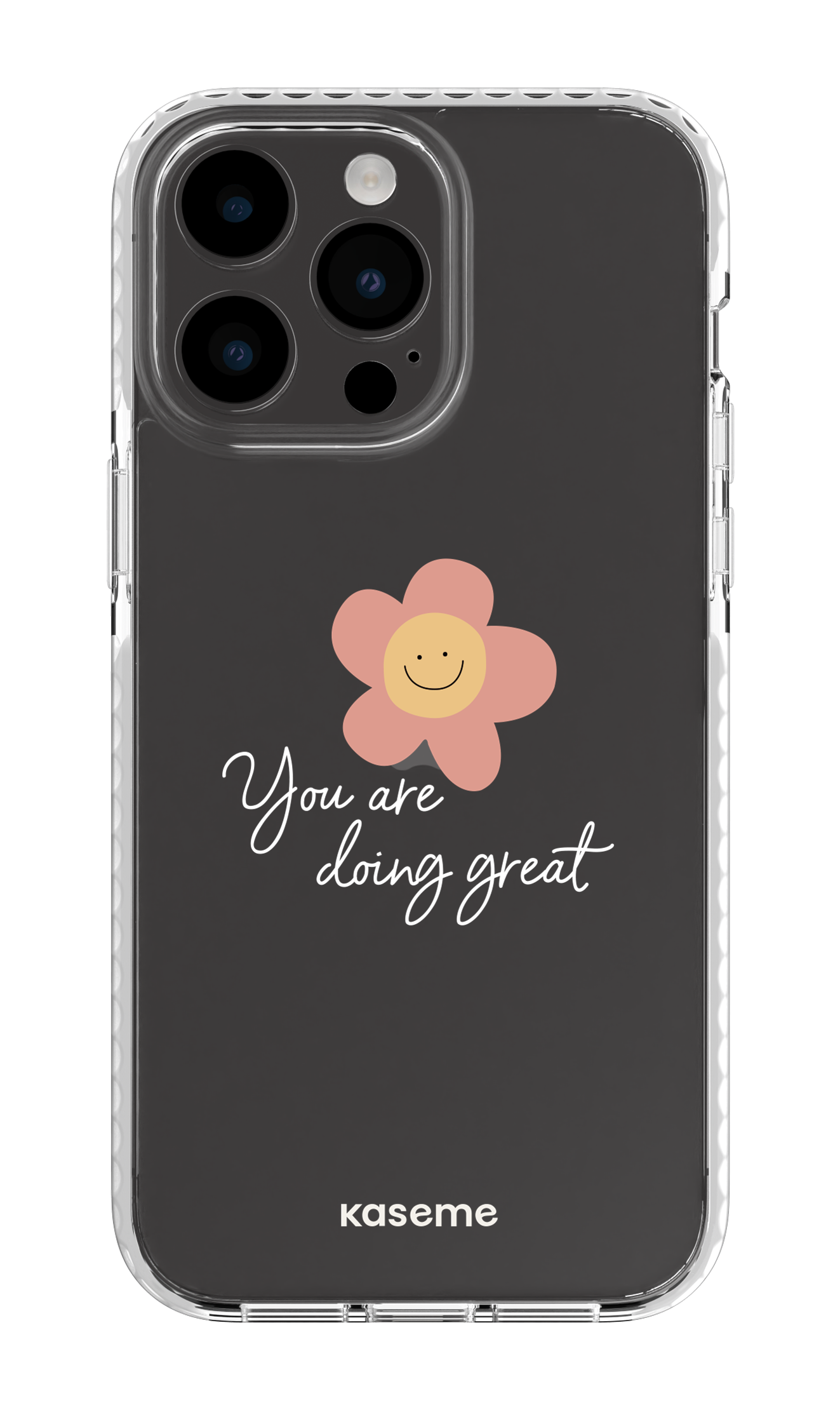 iPhone 14 Pro Max Clear Case White Keep going Clear Case -