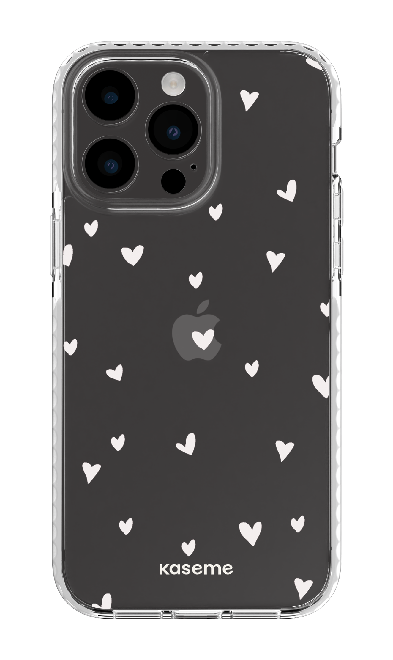 iPhone 14 Pro Max Clear Case White Lovely Clear Case -