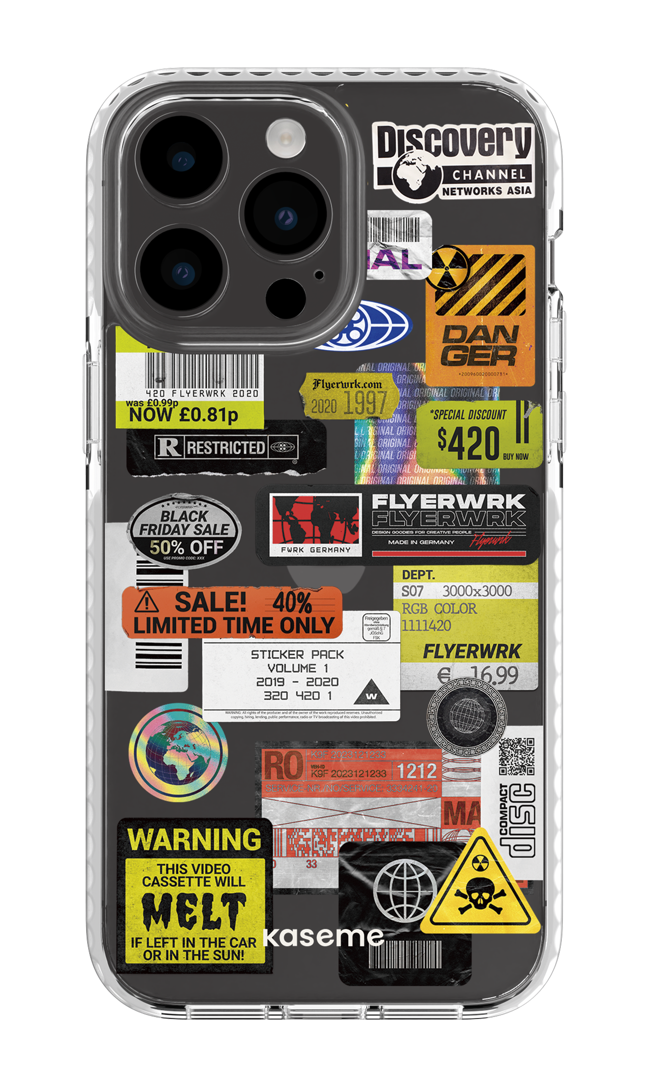 iPhone 14 Pro Max Clear Case White Melt Clear Case -