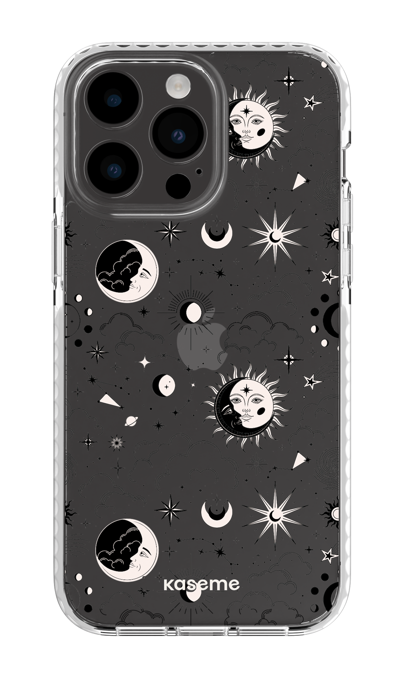iPhone 14 Pro Max Clear Case White Milky Way Black Clear Case -