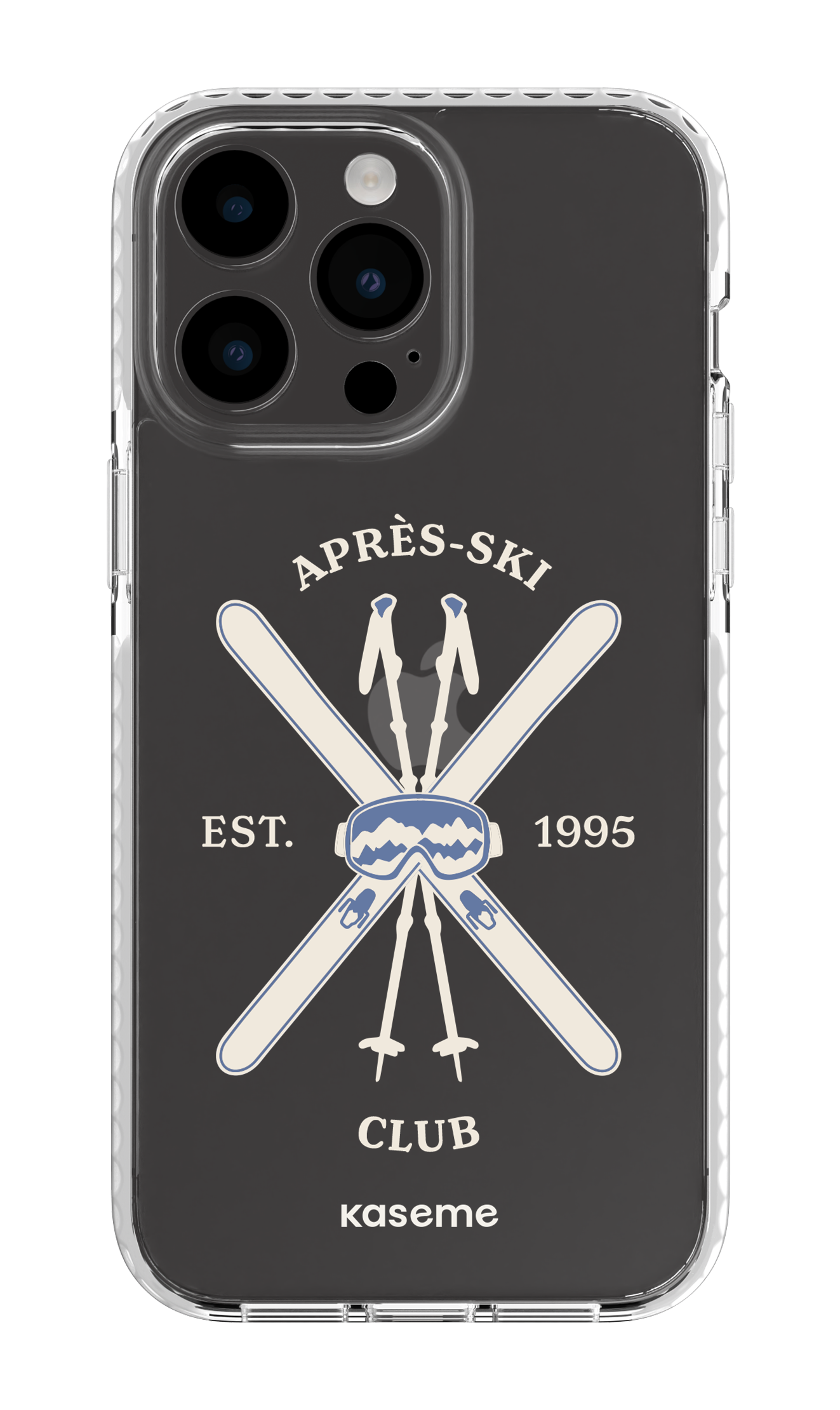 iPhone 14 Pro Max Clear Case White Off-Track Clear Case -