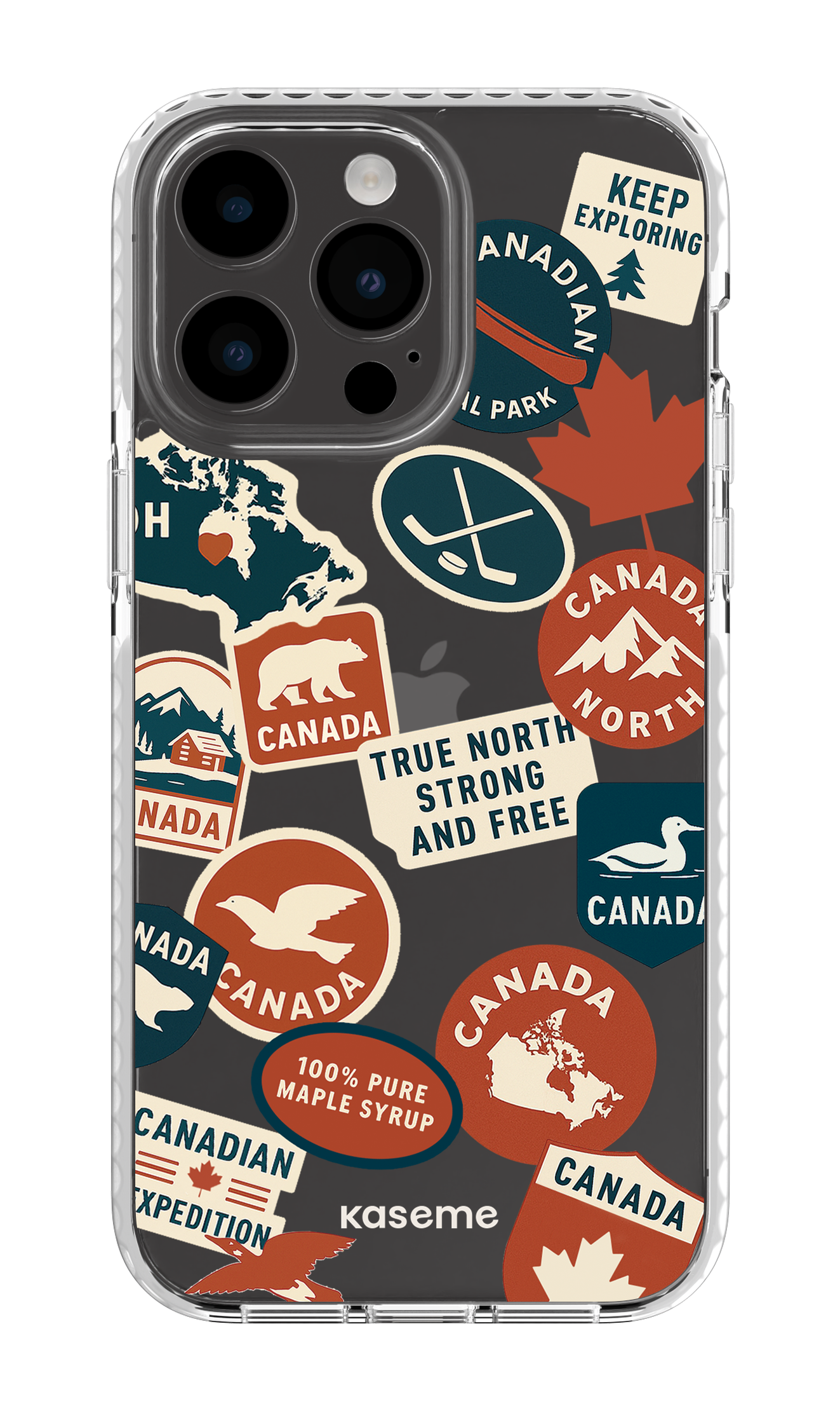 iPhone 14 Pro Max Clear Case White Oh Maple -