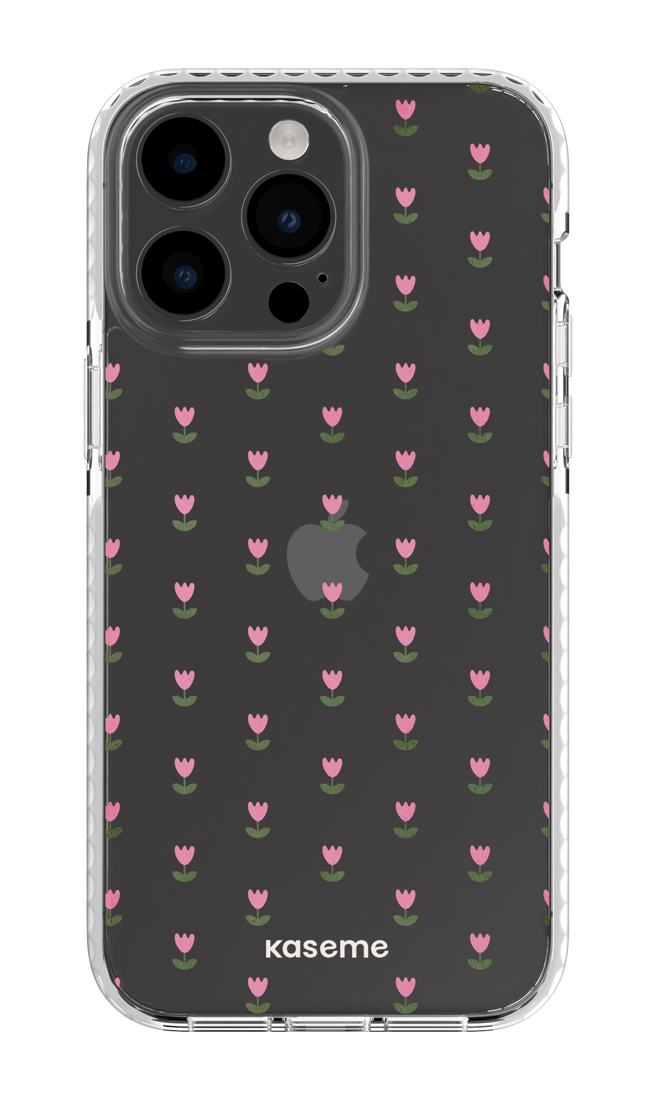 iPhone 14 Pro Max Clear Case White Triumph Pink Clear Case -