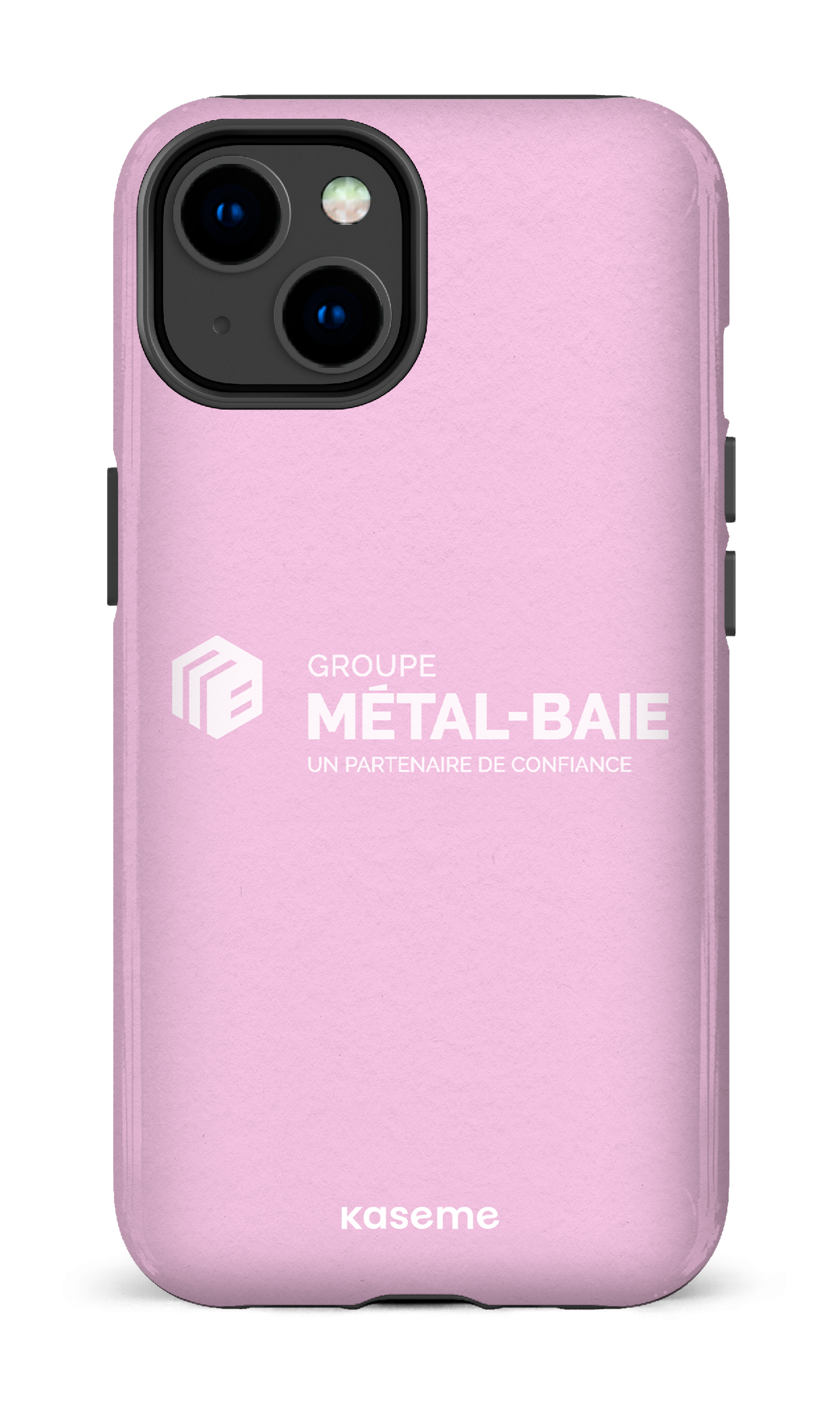 iPhone 14 Tough Gloss Métal-Baie Rose -