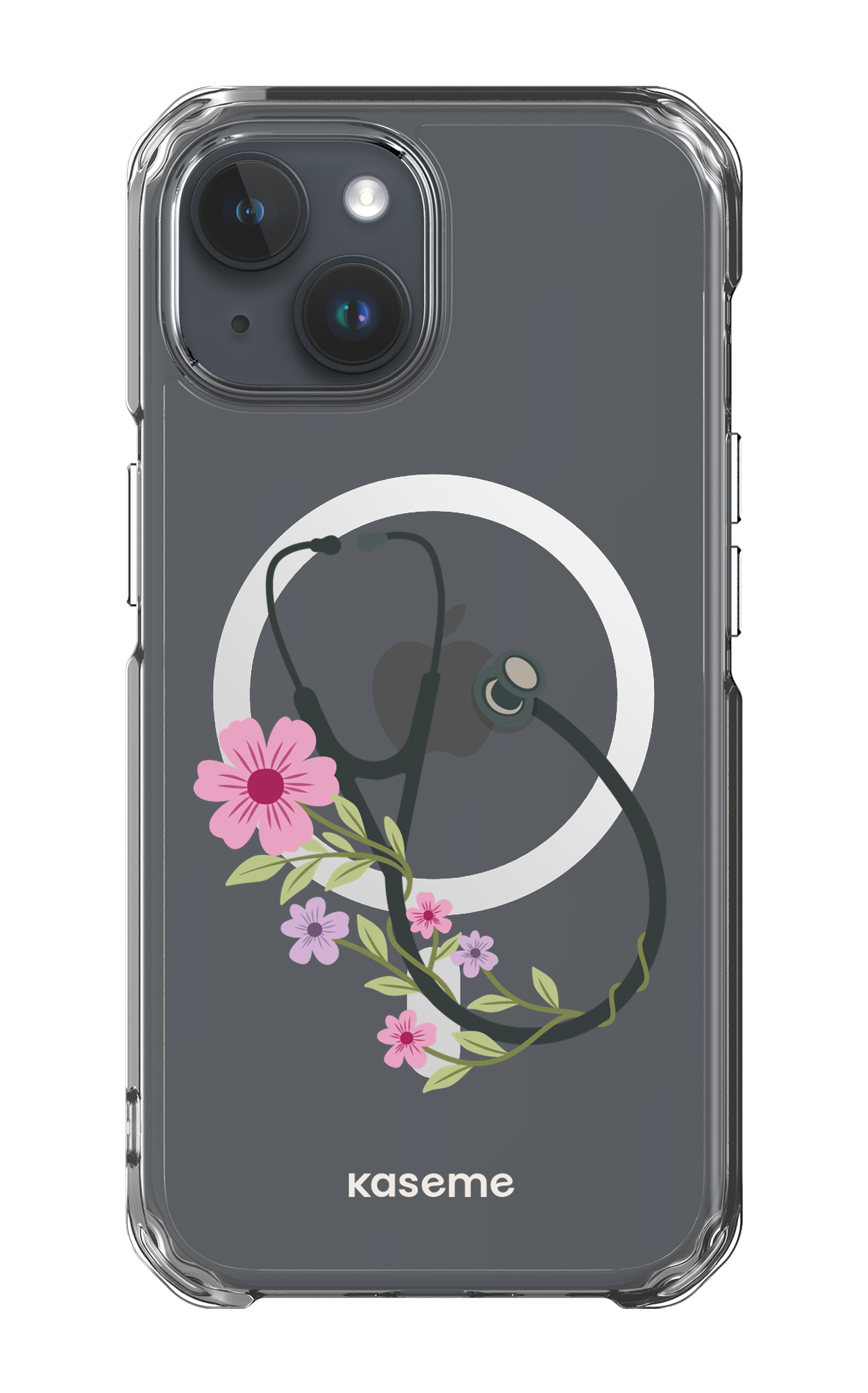 iPhone 15 Clear Case - Magsafe Blossom Beat Clear Case -