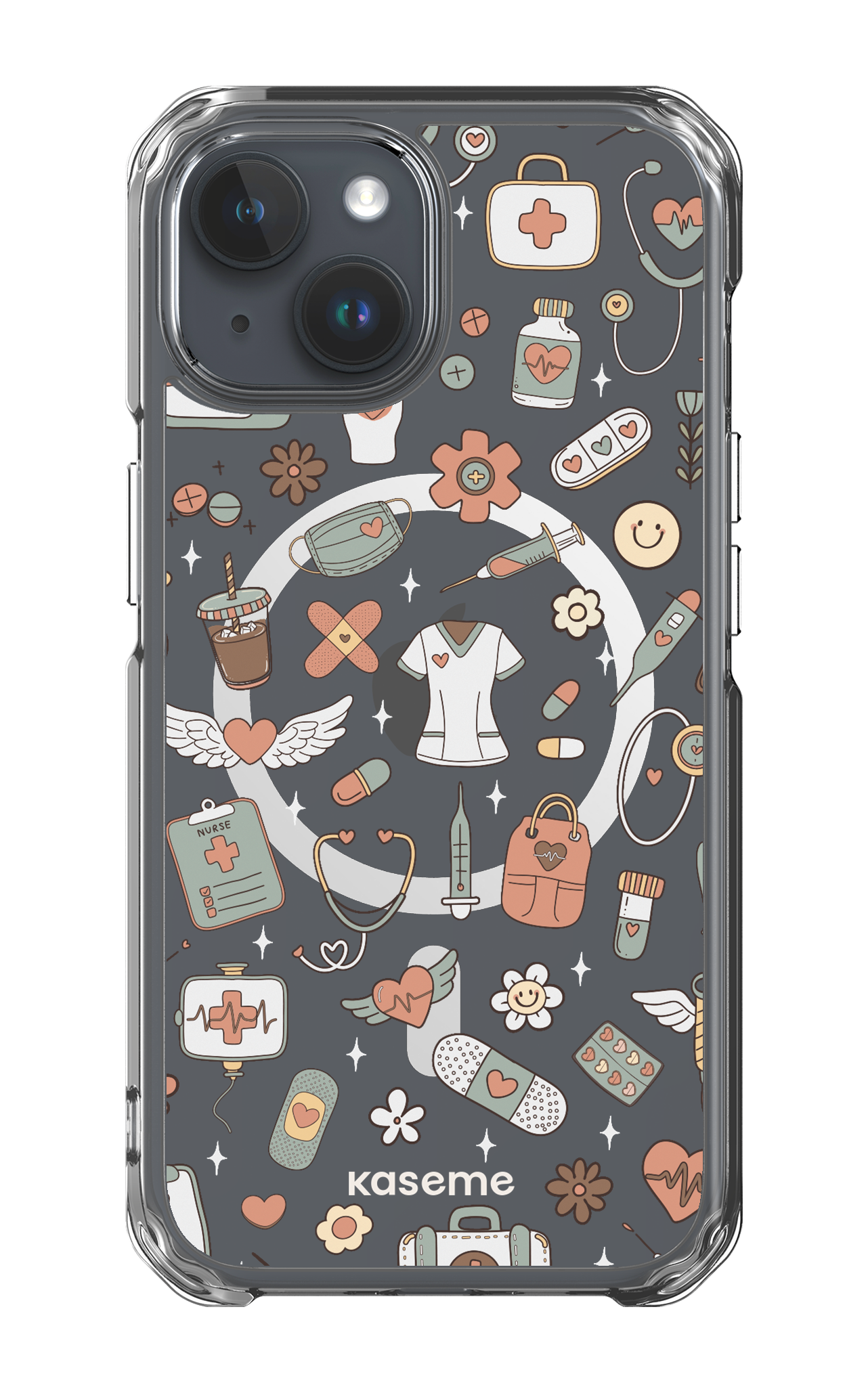 iPhone 15 Clear Case - Magsafe Code Clear Case -