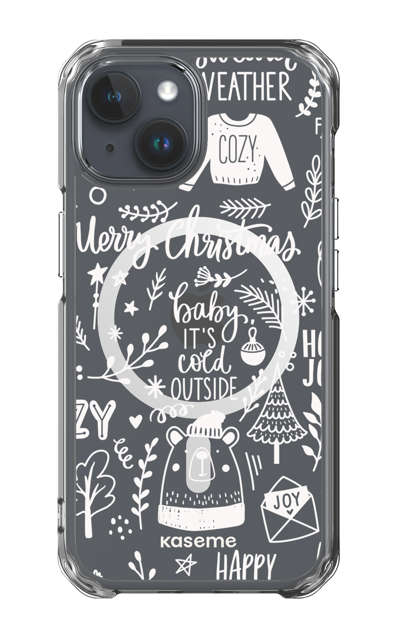 iPhone 15 Clear Case - Magsafe Cold Nights Clear Case -