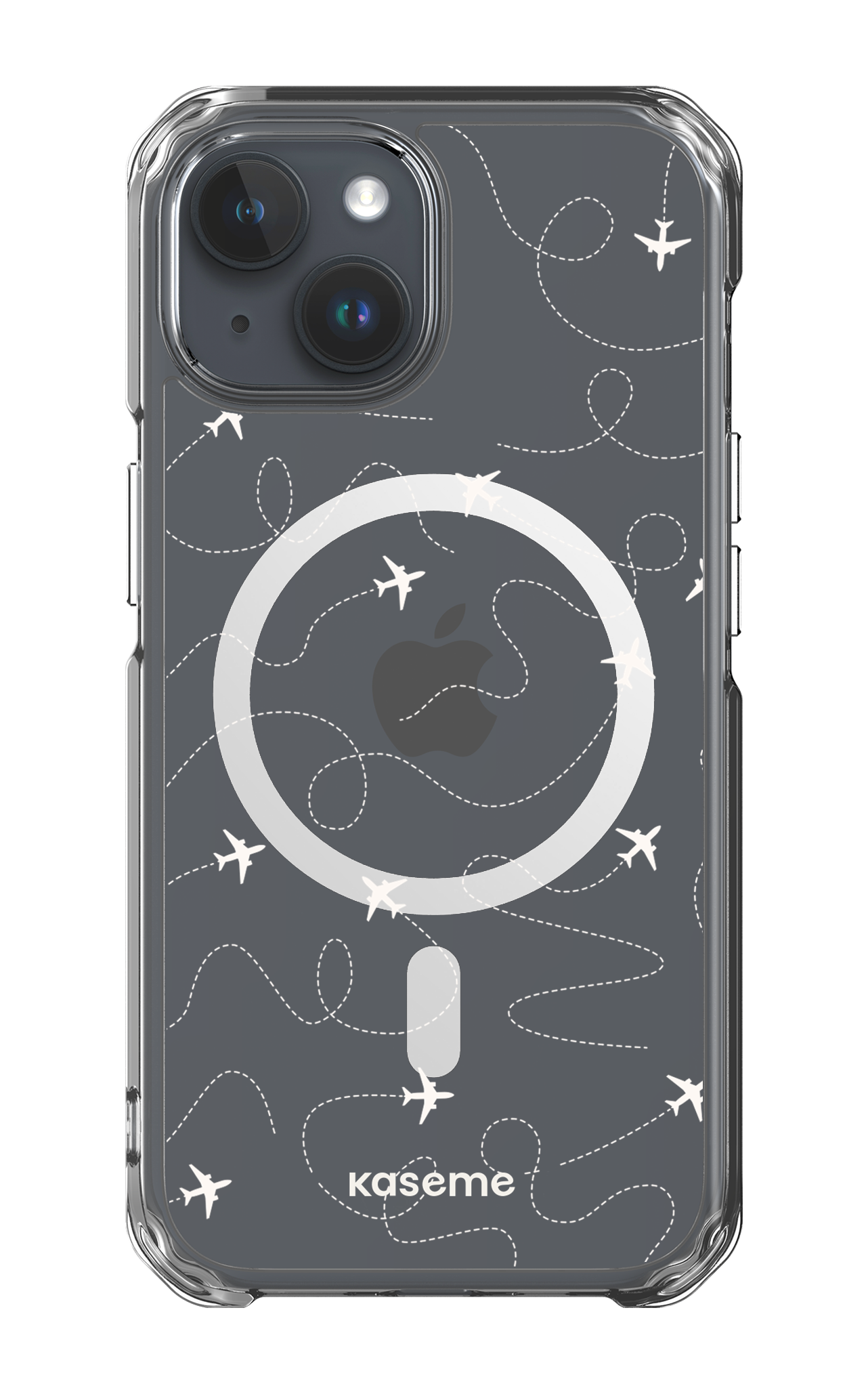 iPhone 15 Clear Case - Magsafe Globetrotter Clear Case -