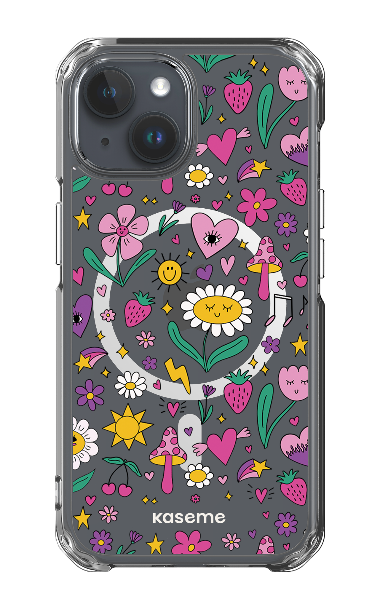 iPhone 15 Clear Case - Magsafe Hypnotize Clear Case -