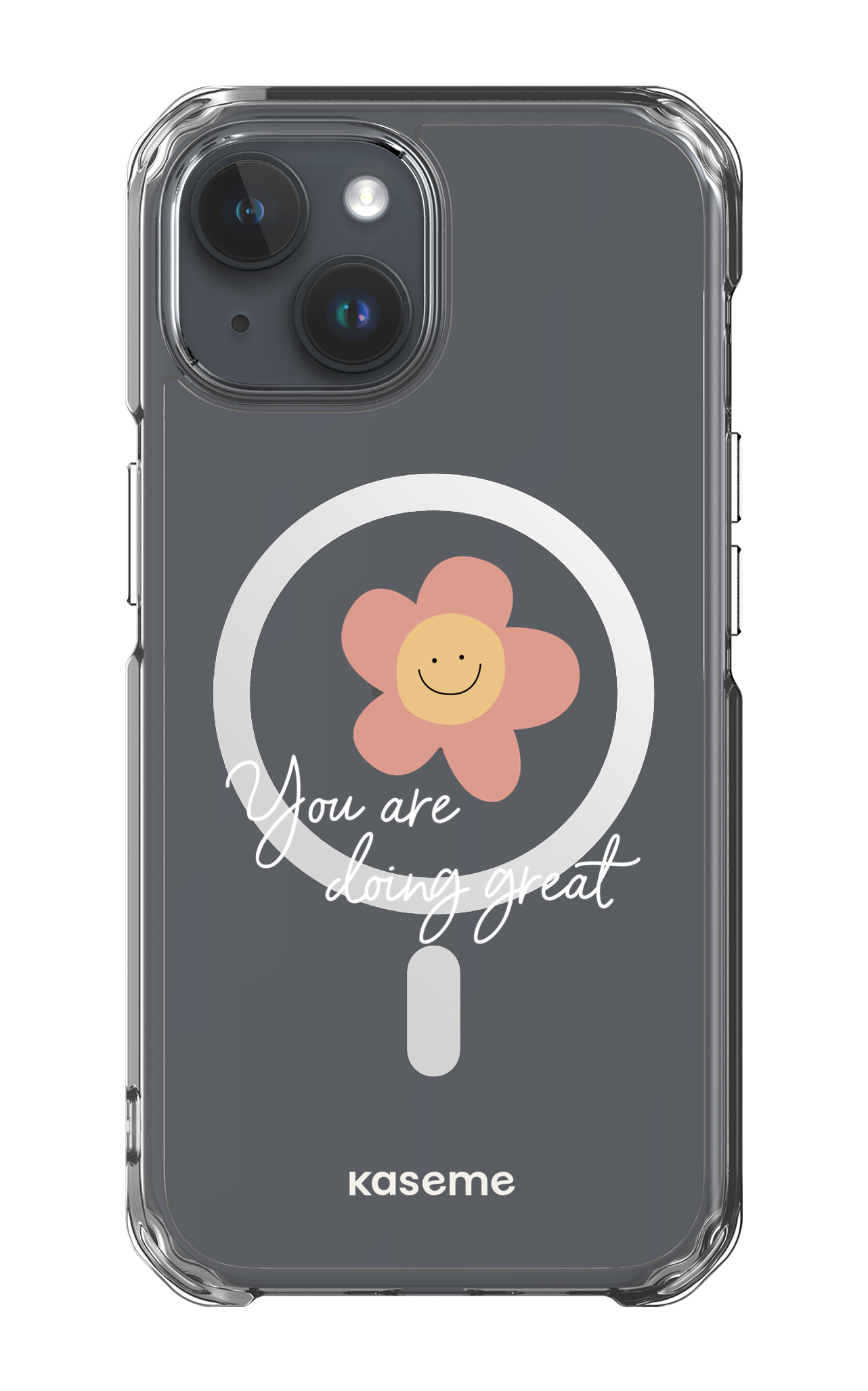 iPhone 15 Clear Case - Magsafe Keep going Clear Case -