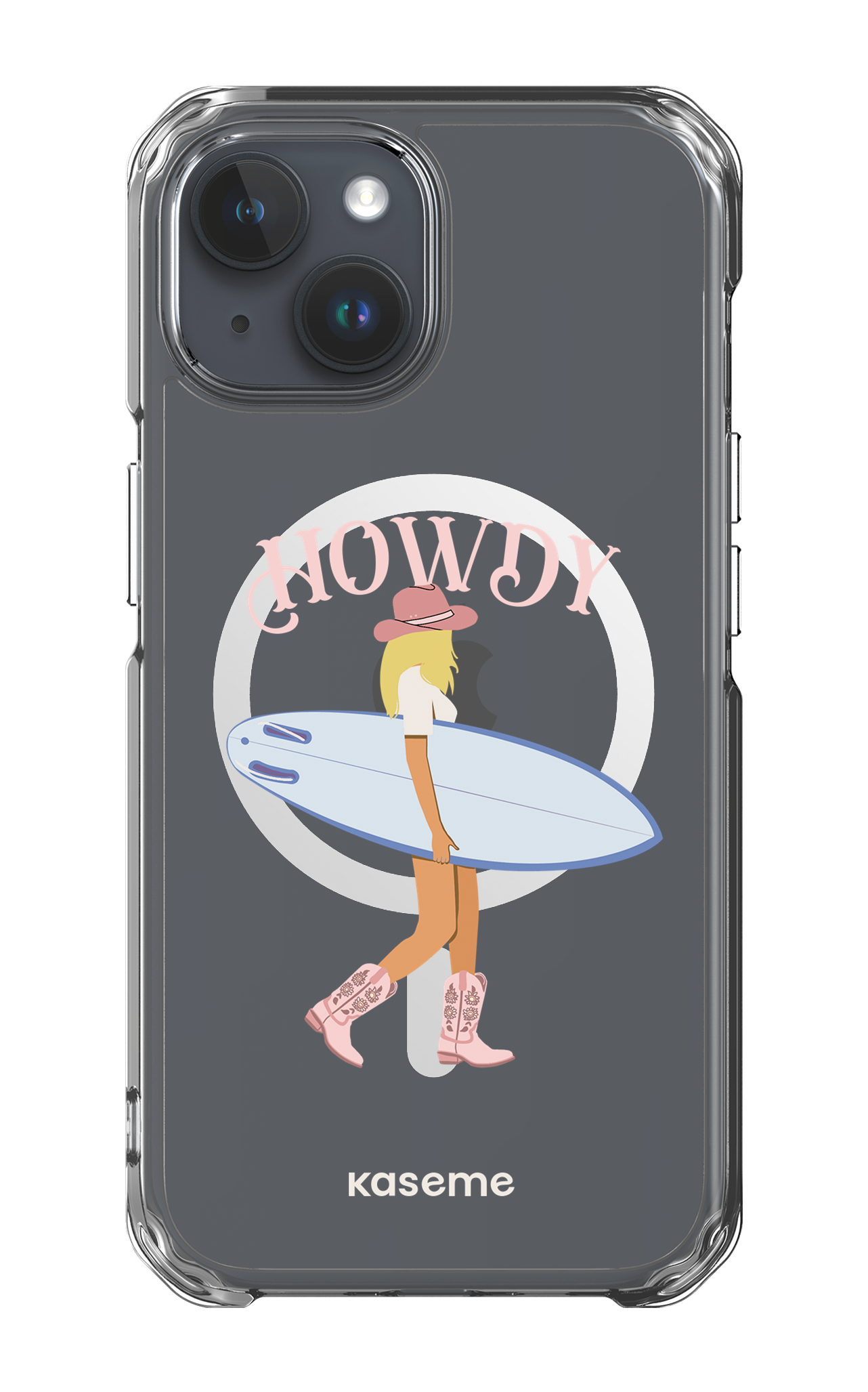 iPhone 15 Clear Case - Magsafe Westsea Pink Clear Case -