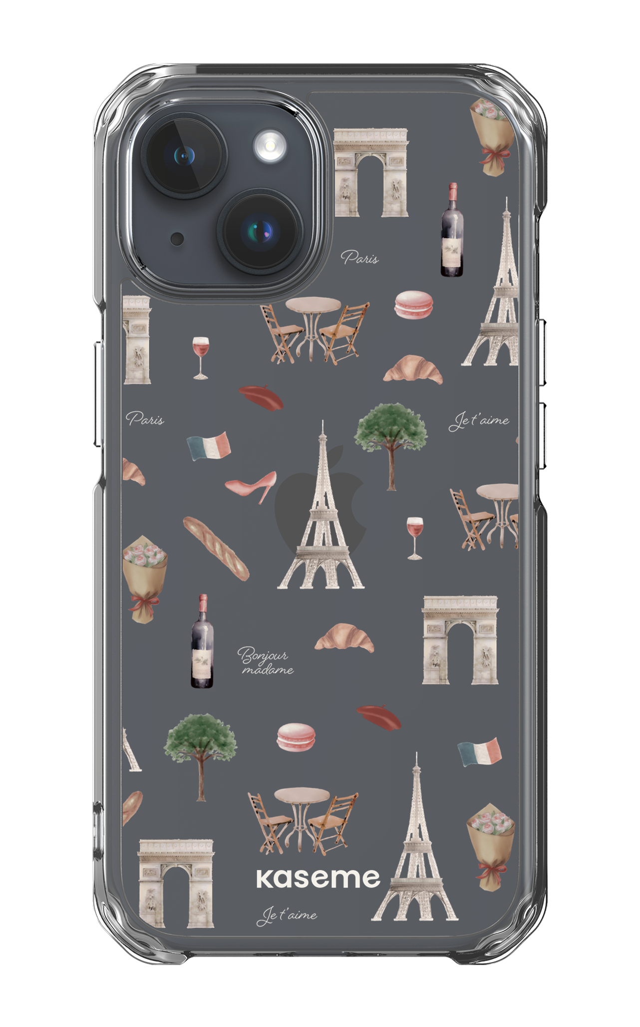 iPhone 15 Clear Case Je t'aime Paris Clear Case -