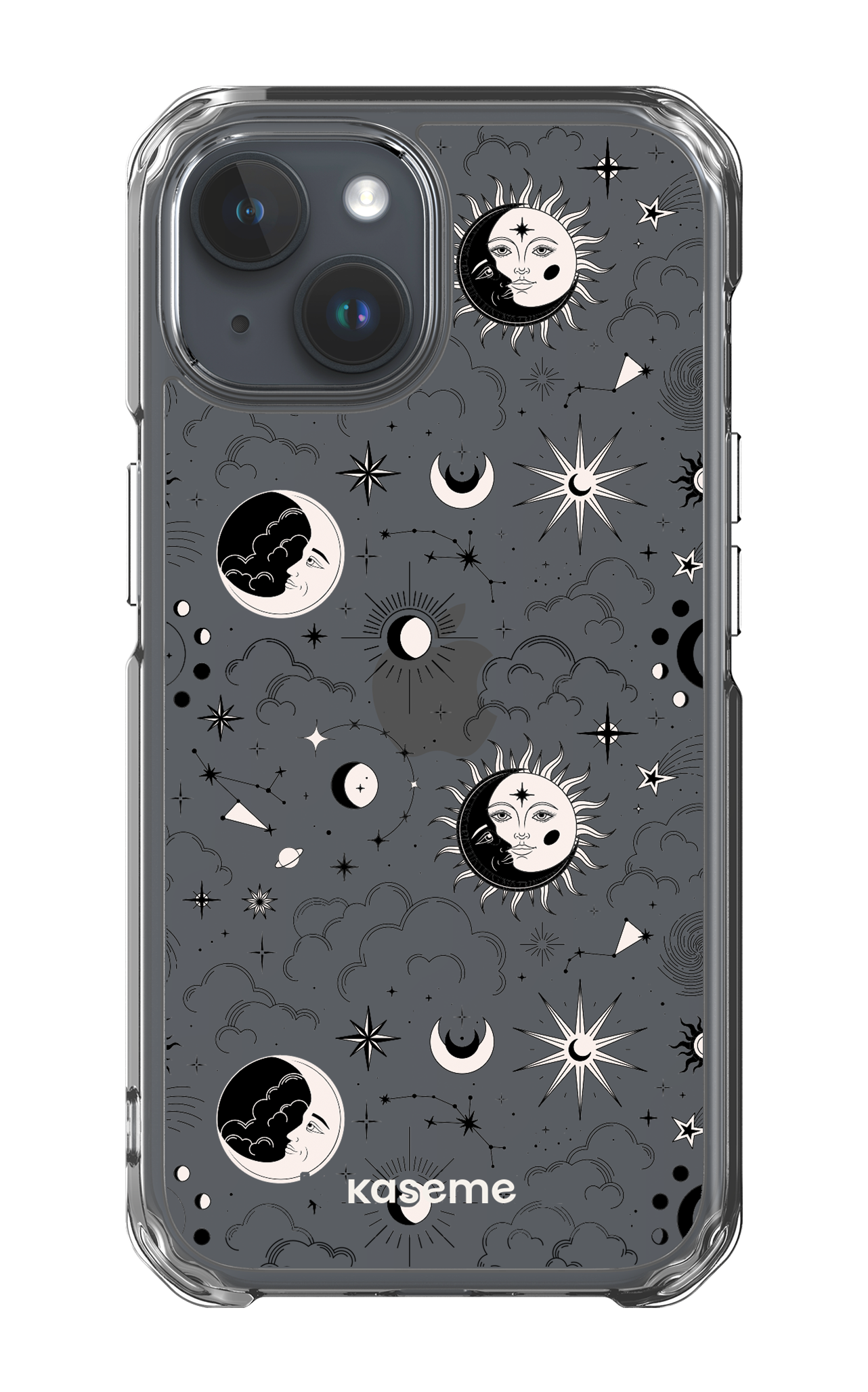 iPhone 15 Clear Case Milky Way Black Clear Case -