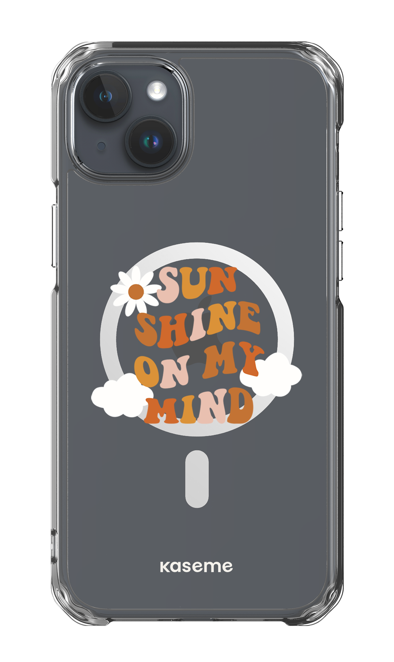 iPhone 15 Plus Clear Case - Magsafe Cheerful Clear Case -