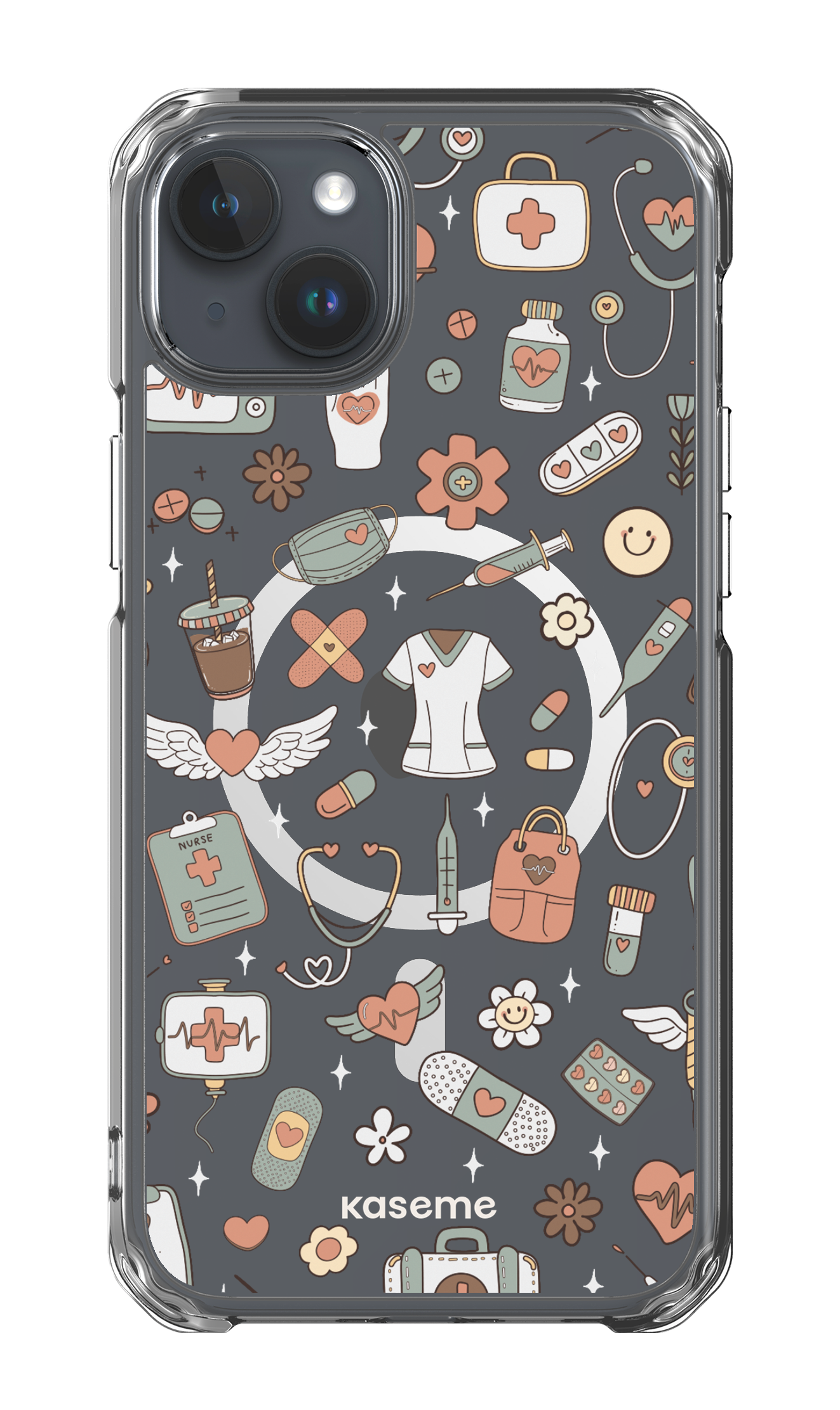 iPhone 15 Plus Clear Case - Magsafe Code Clear Case -