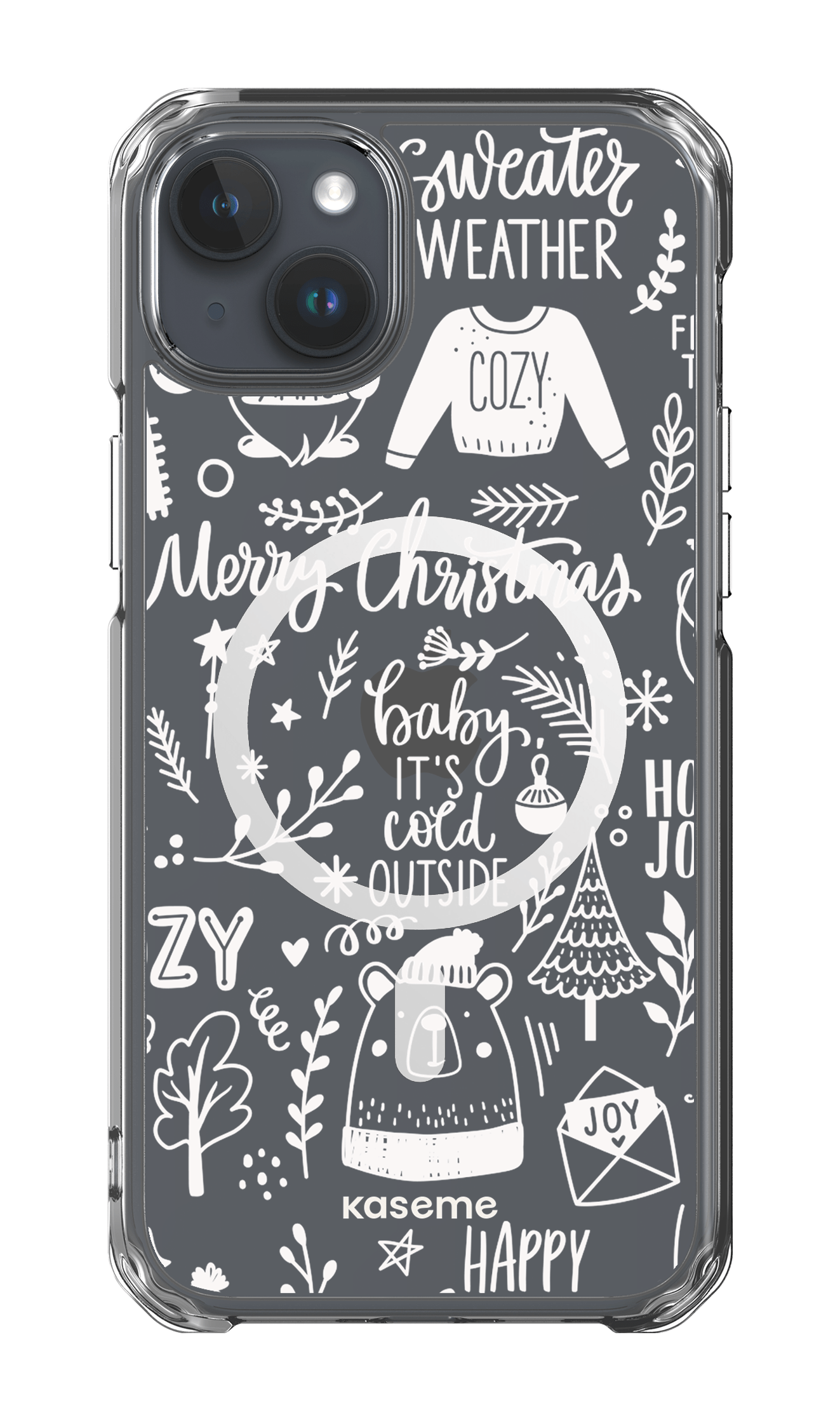 iPhone 15 Plus Clear Case - Magsafe Cold Nights Clear Case -