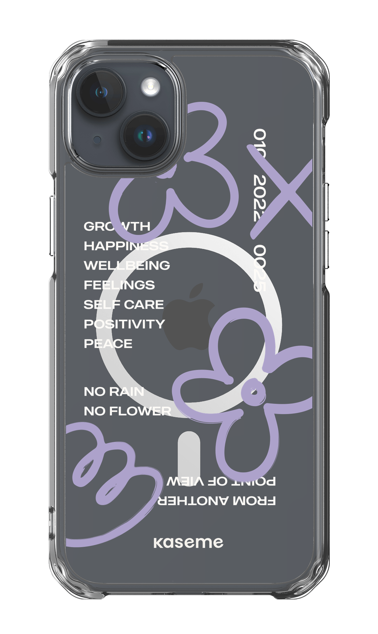 iPhone 15 Plus Clear Case - Magsafe Feelings purple clear case -