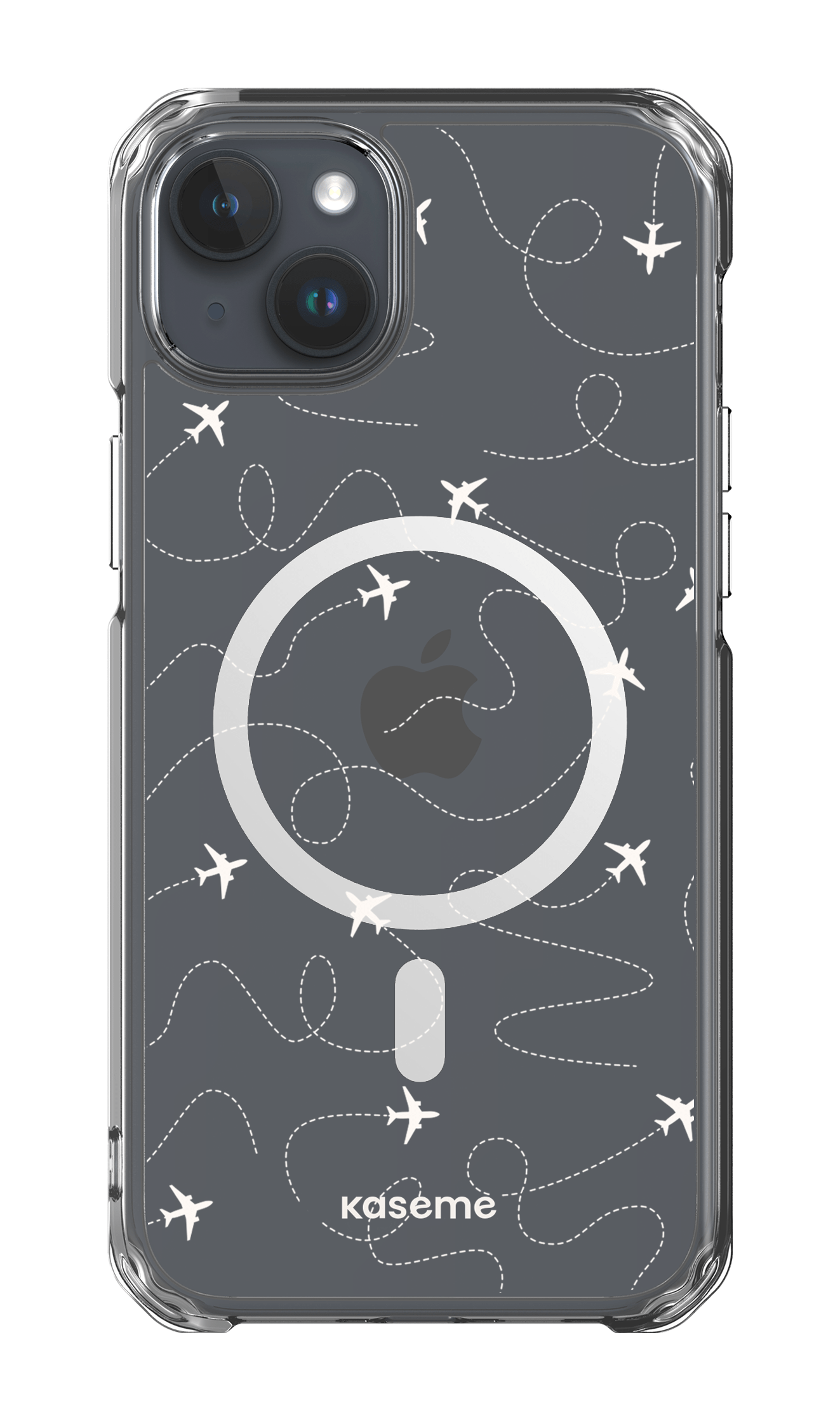 iPhone 15 Plus Clear Case - Magsafe Globetrotter Clear Case -