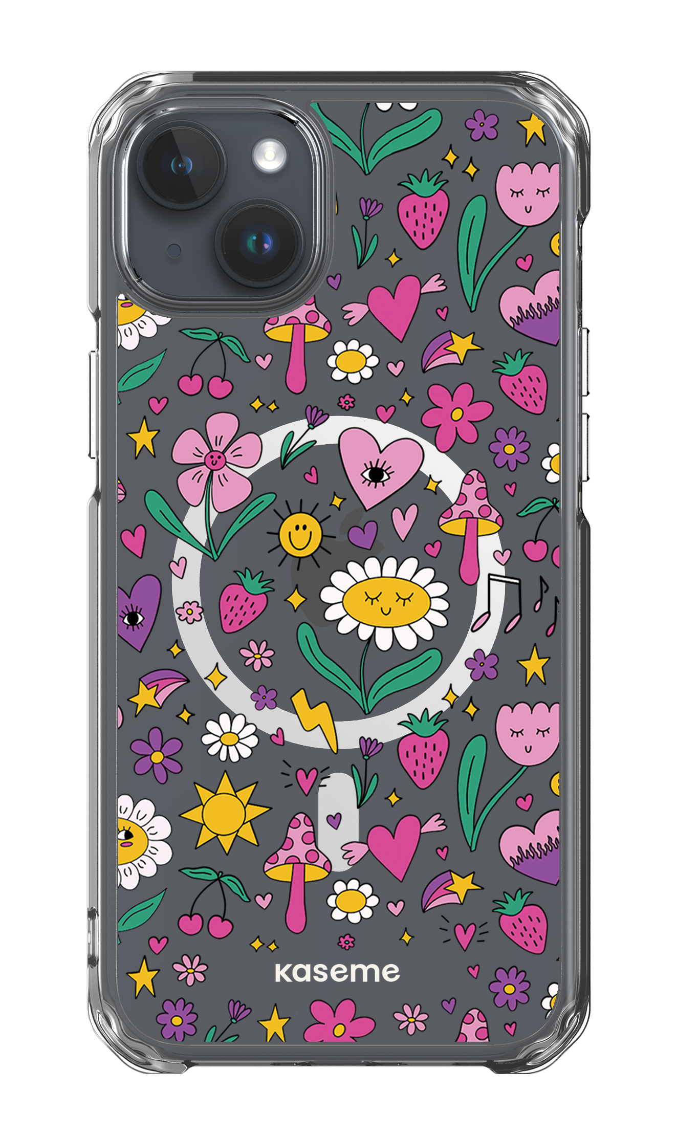 iPhone 15 Plus Clear Case - Magsafe Hypnotize Clear Case -