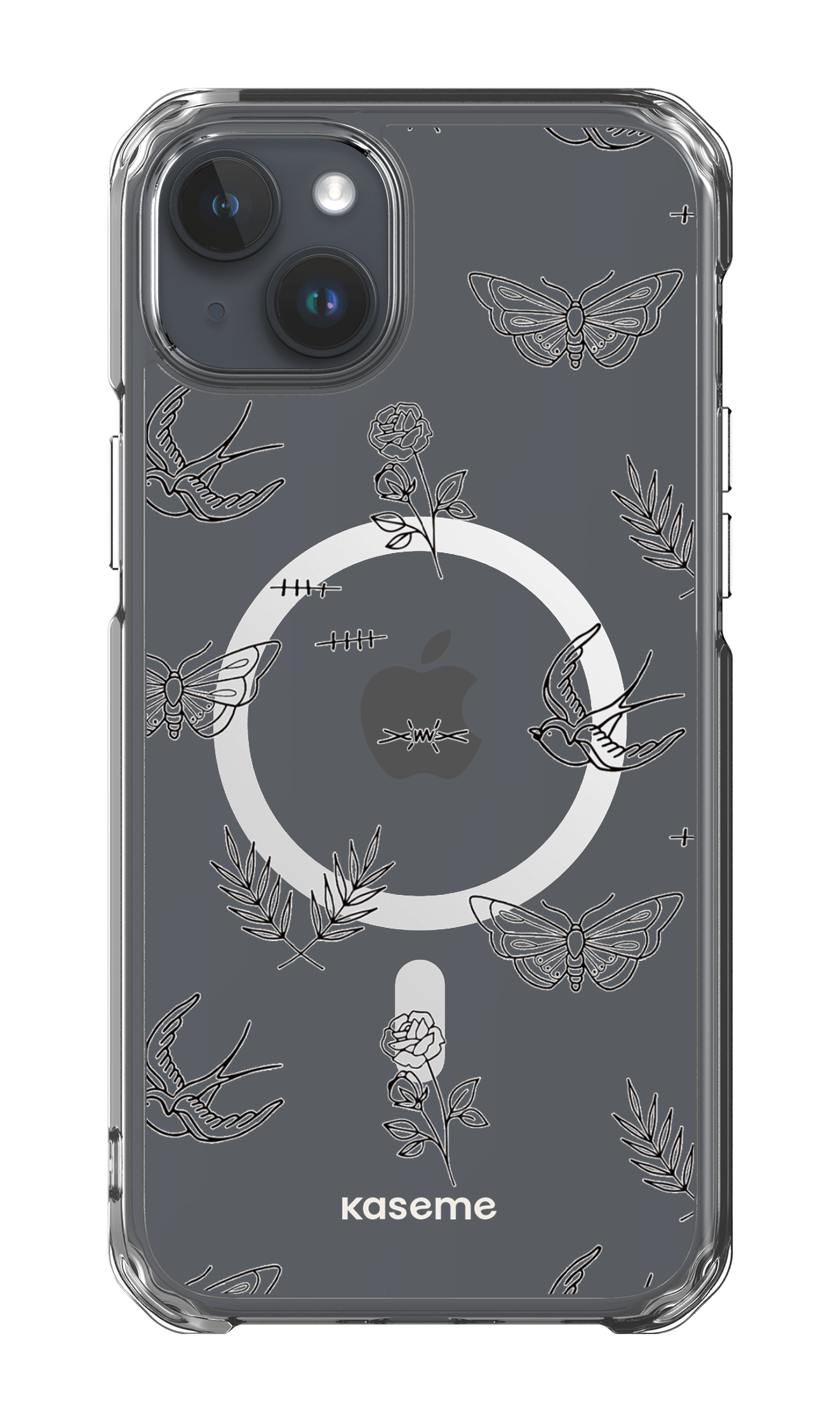 iPhone 15 Plus Clear Case - Magsafe Ink Clear Case -