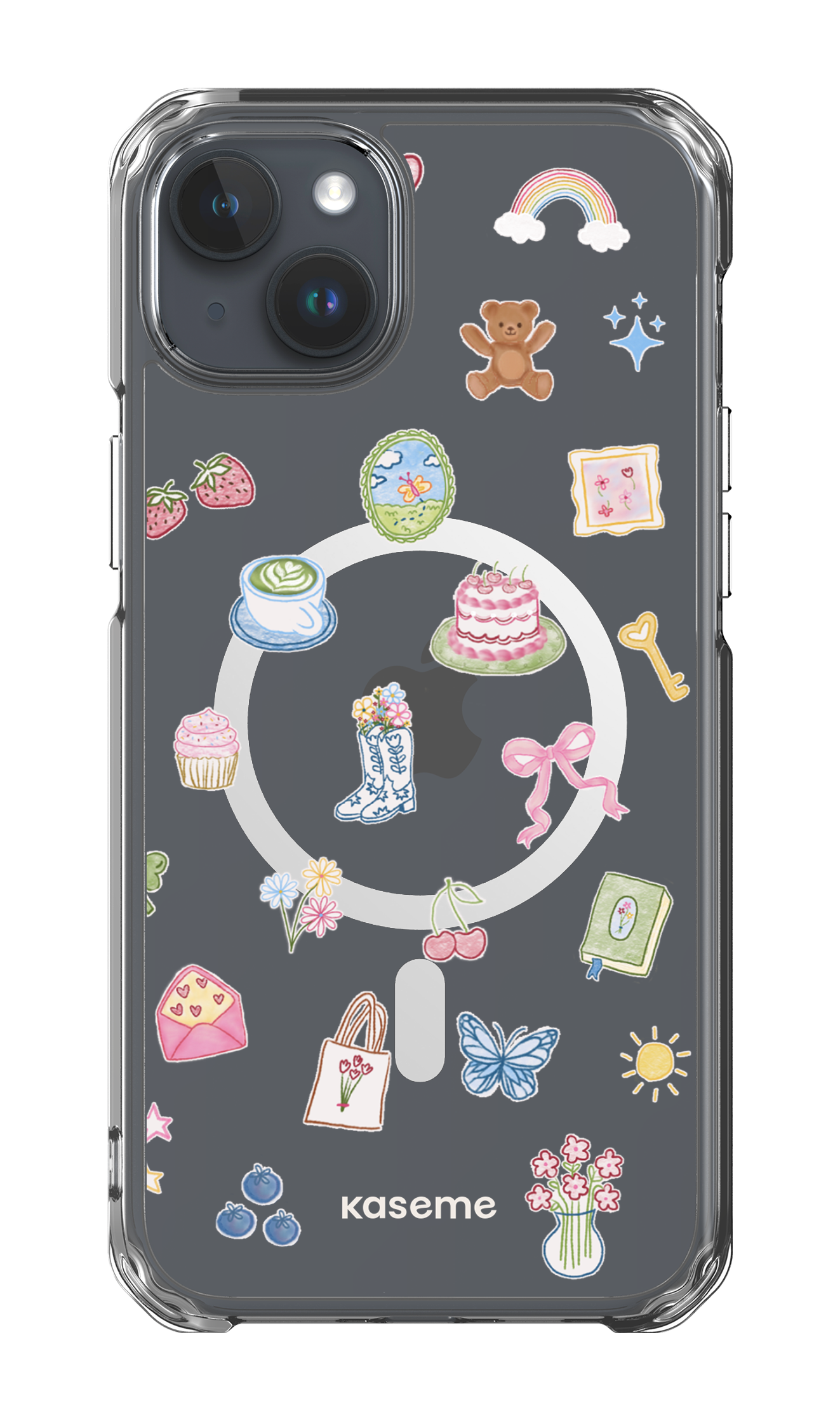 iPhone 15 Plus Clear Case - Magsafe Poetry Clear Case -