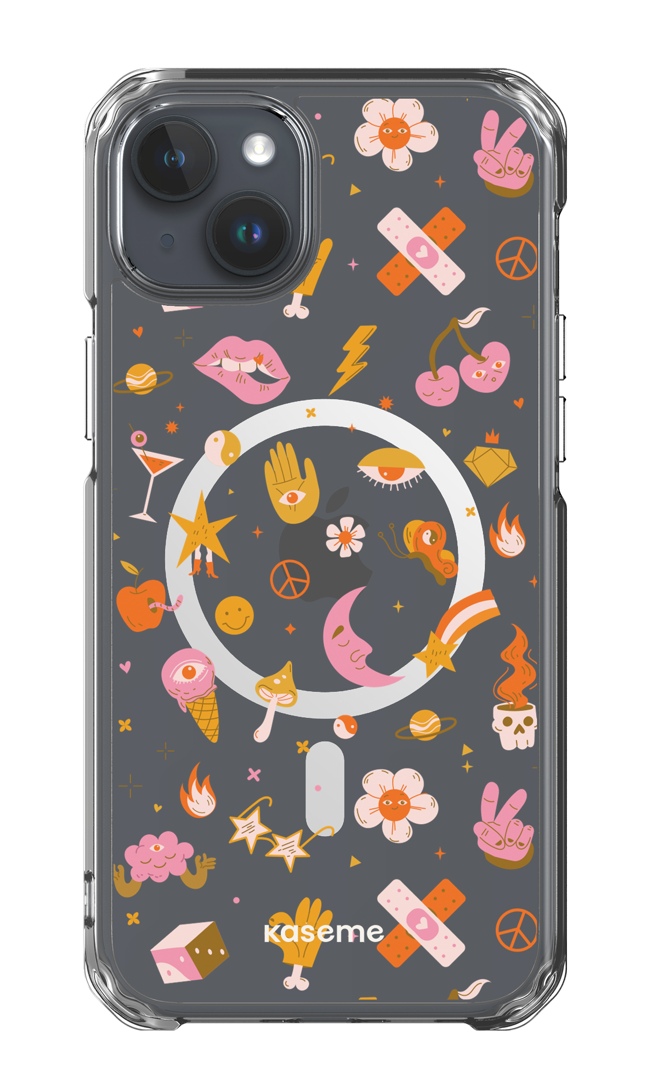 iPhone 15 Plus Clear Case - Magsafe Psycho Clear Case -