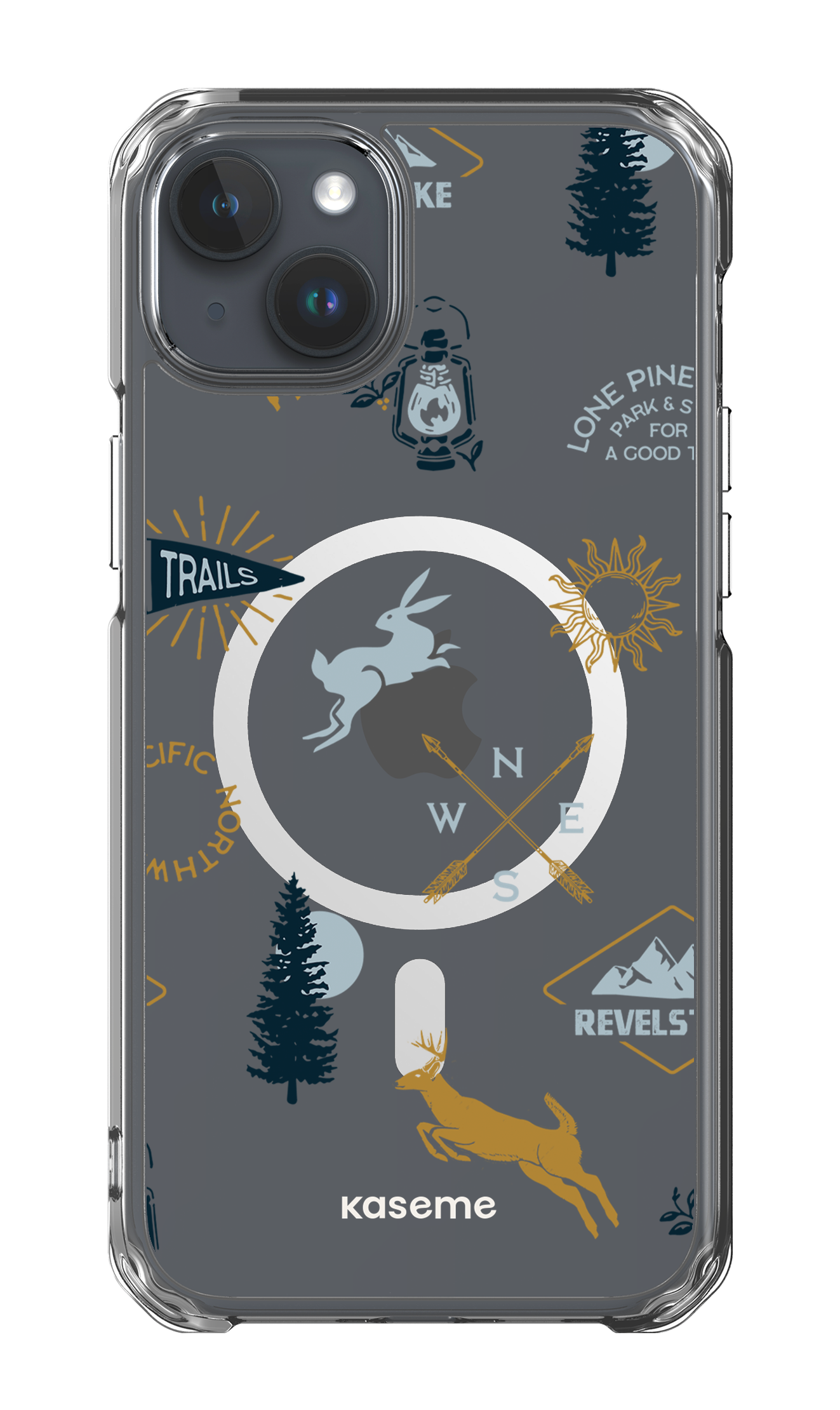 iPhone 15 Plus Clear Case - Magsafe Revelstoke white clear case -