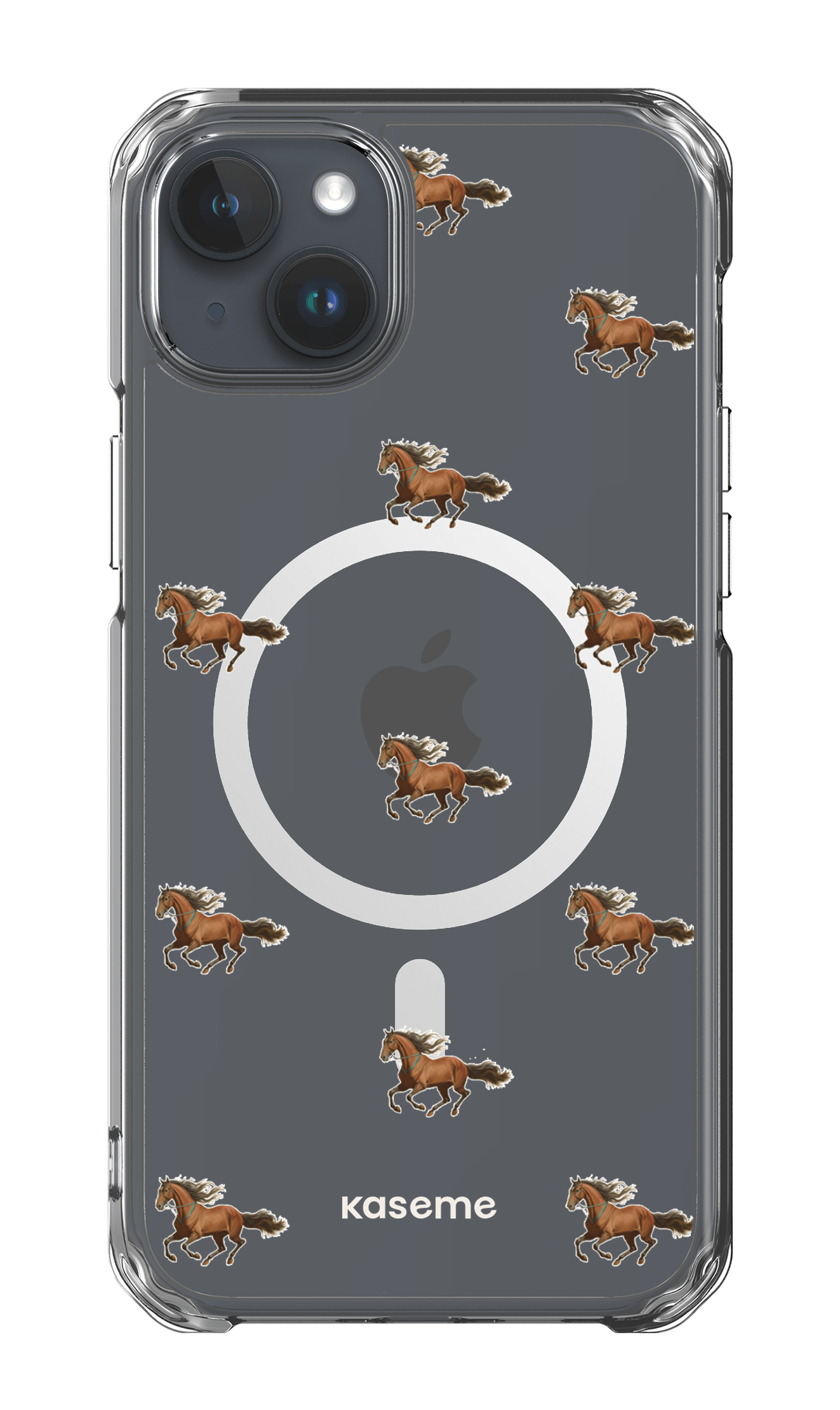 iPhone 15 Plus Clear Case - Magsafe Saddle Clear Case -