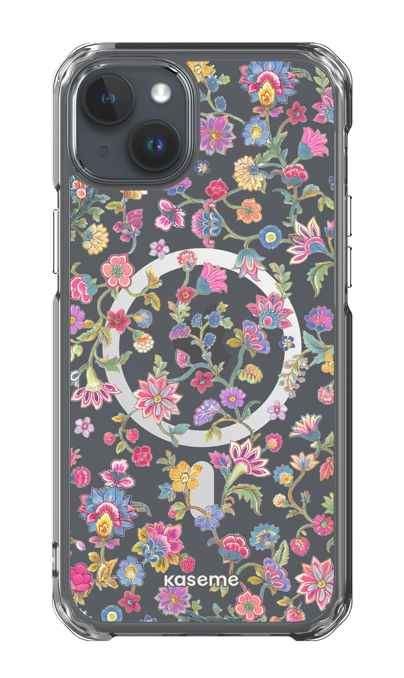 iPhone 15 Plus Clear Case - Magsafe Secret Garden Clear Case -