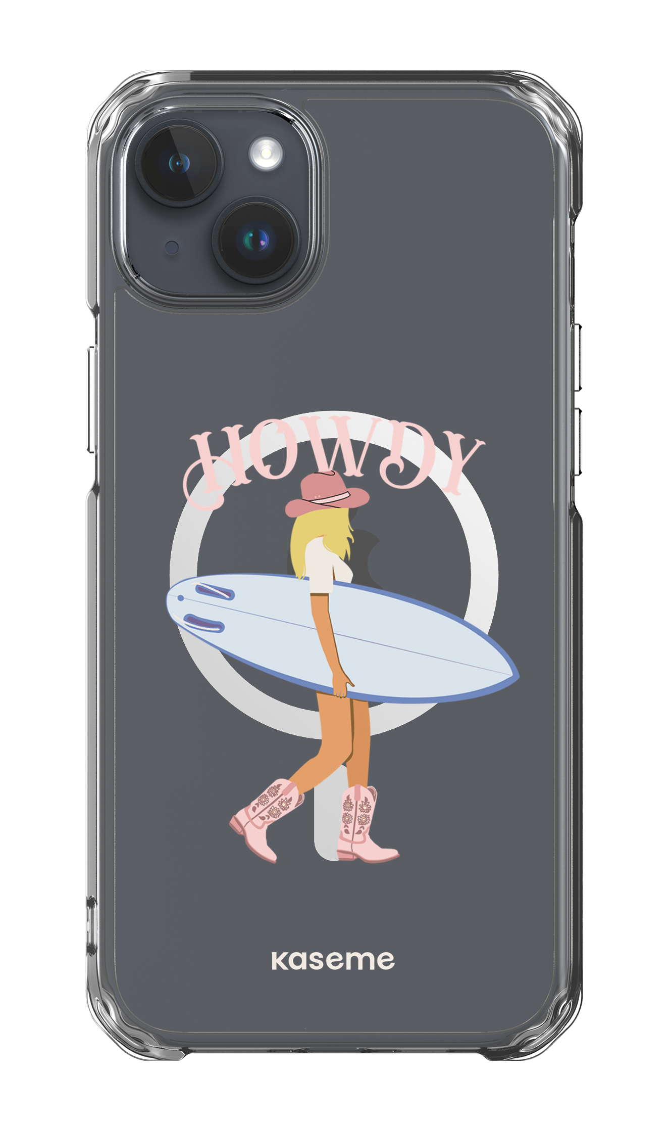 iPhone 15 Plus Clear Case - Magsafe Westsea Pink Clear Case -