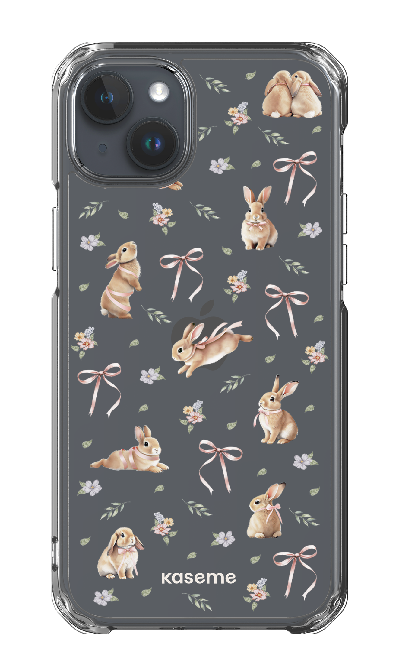 iPhone 15 Plus Clear Case Bunny Bloom Clear Case -