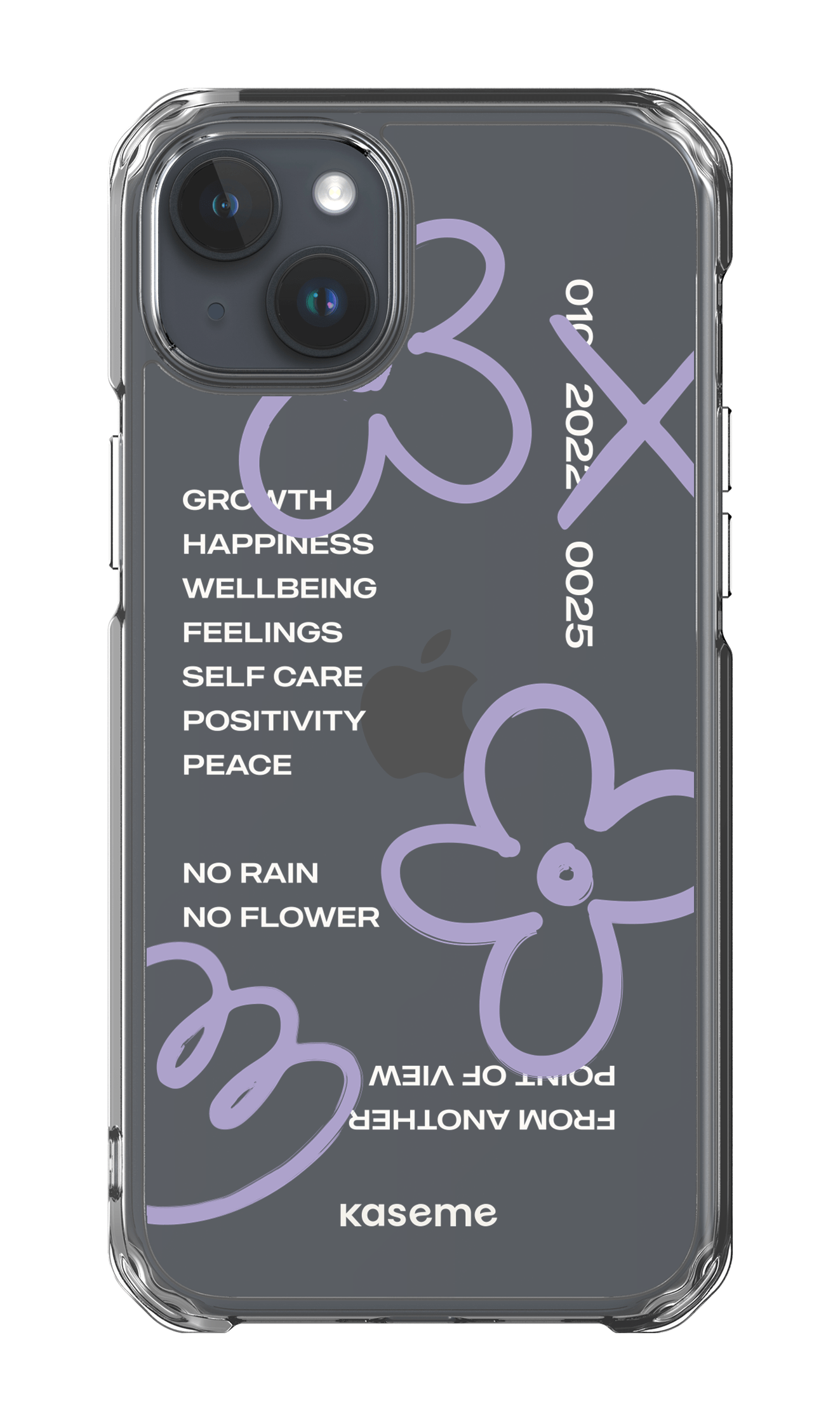 iPhone 15 Plus Clear Case Feelings purple clear case -