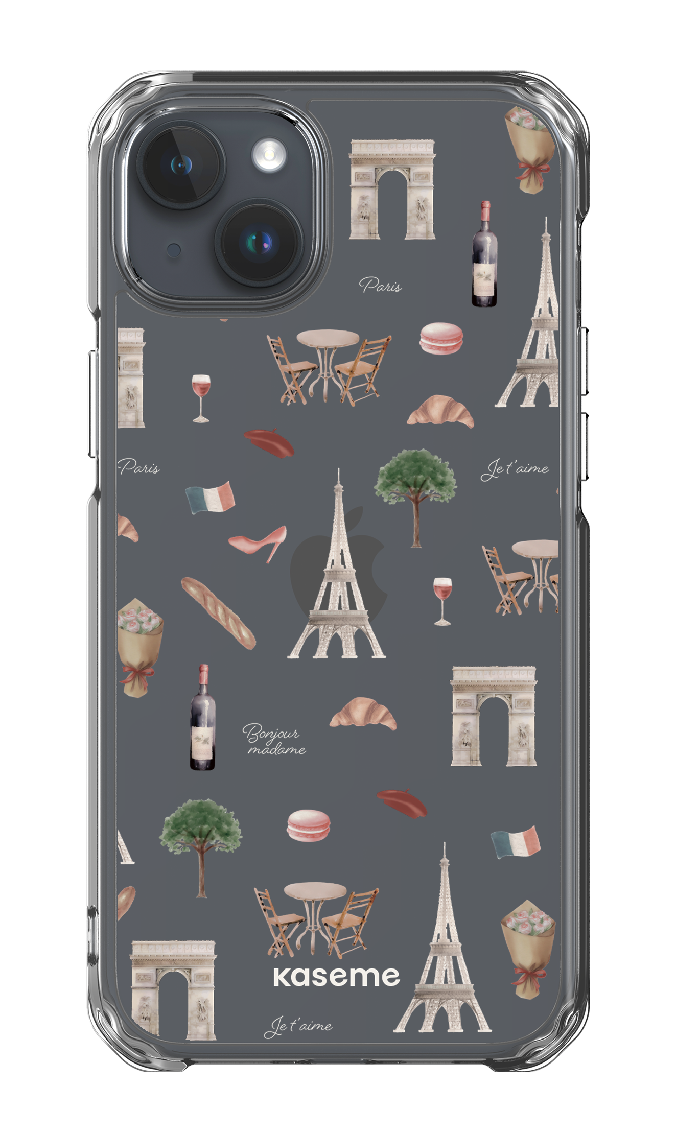iPhone 15 Plus Clear Case Je t'aime Paris Clear Case -