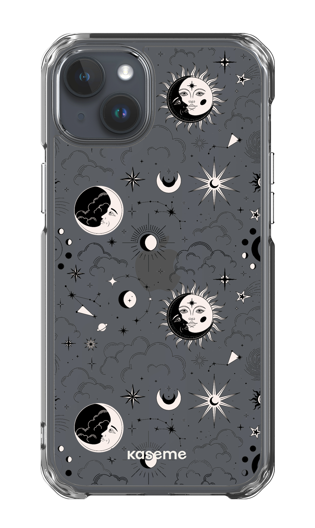 iPhone 15 Plus Clear Case Milky Way Black Clear Case -