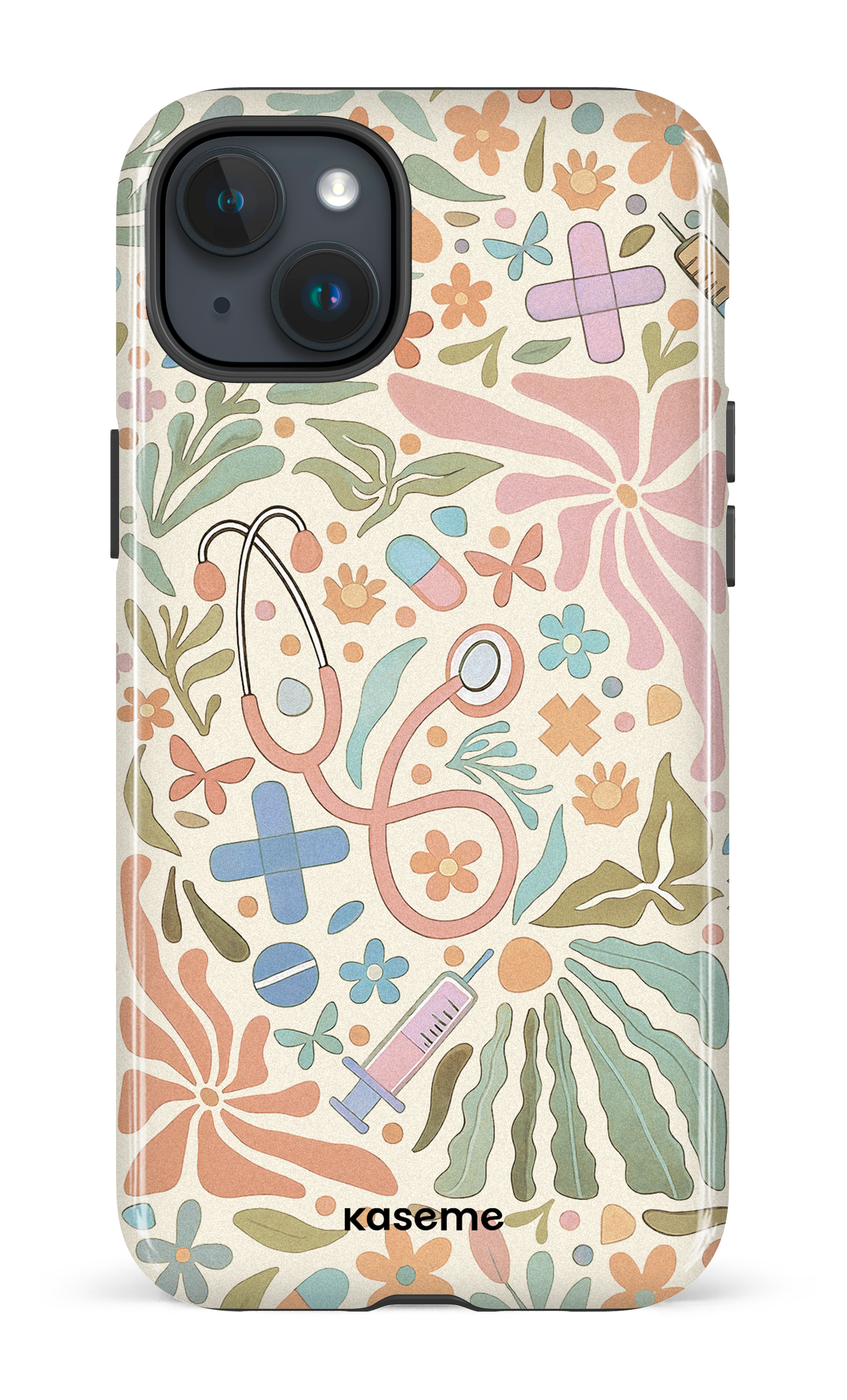 iPhone 15 Plus Tough VitaBloom Beige -