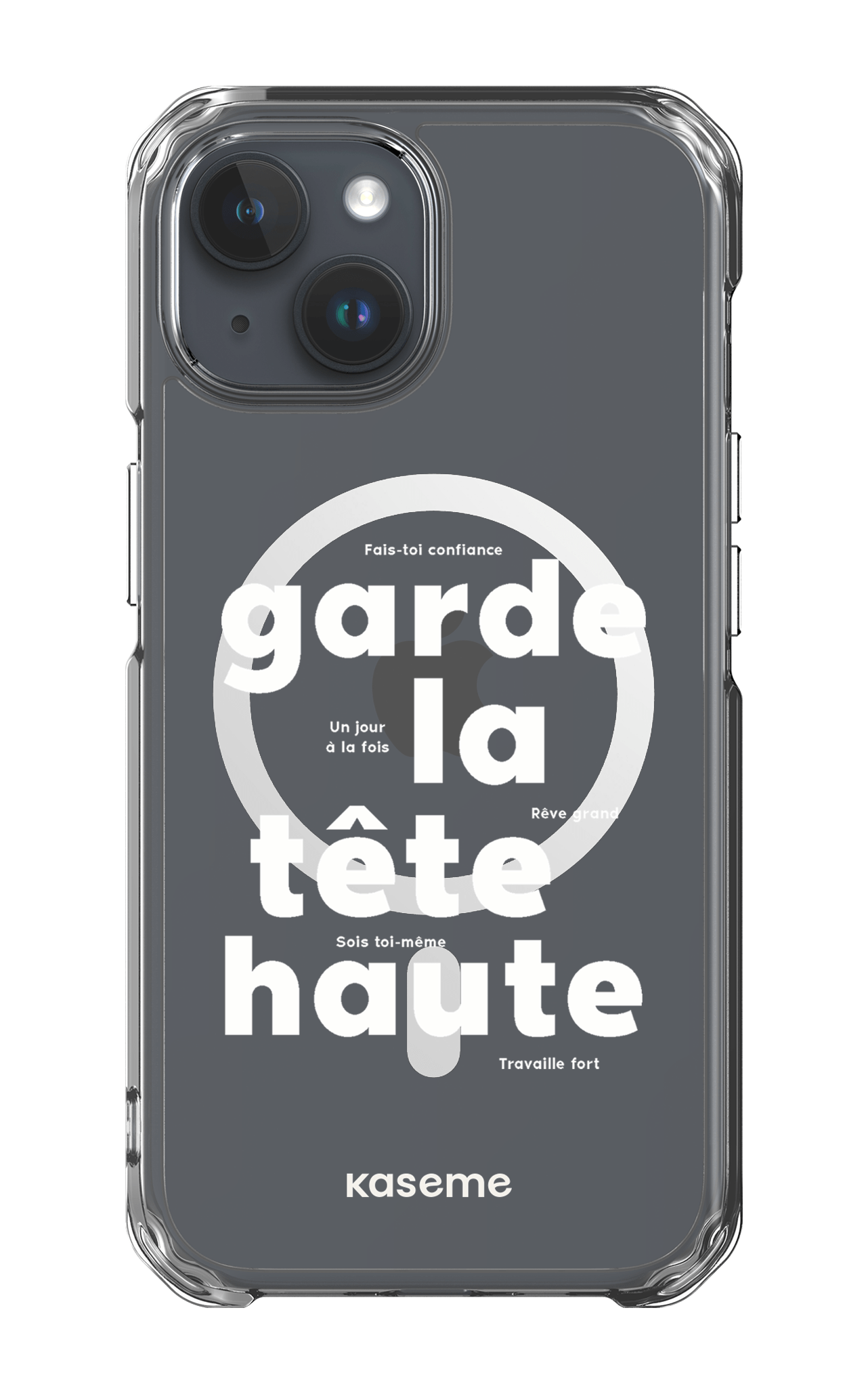 iPhone 15 Pro Clear Case - Magsafe État d'esprit Clear Case -