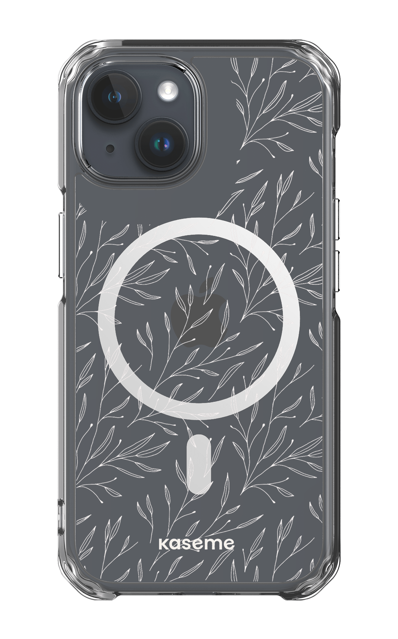 iPhone 15 Pro Clear Case - Magsafe Hibiscus Clear Case -