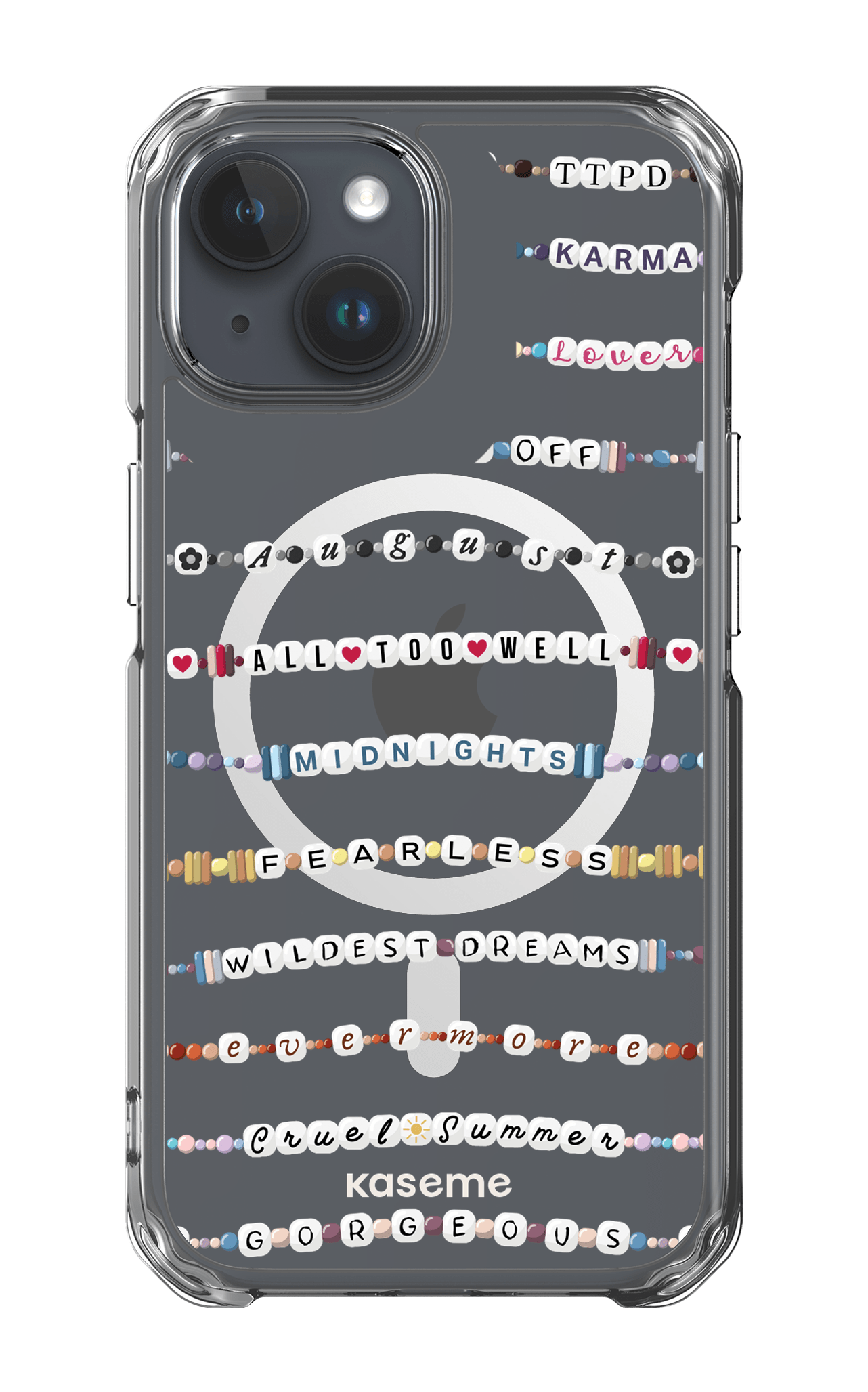 iPhone 15 Pro Clear Case - Magsafe Love Story Clear Case -