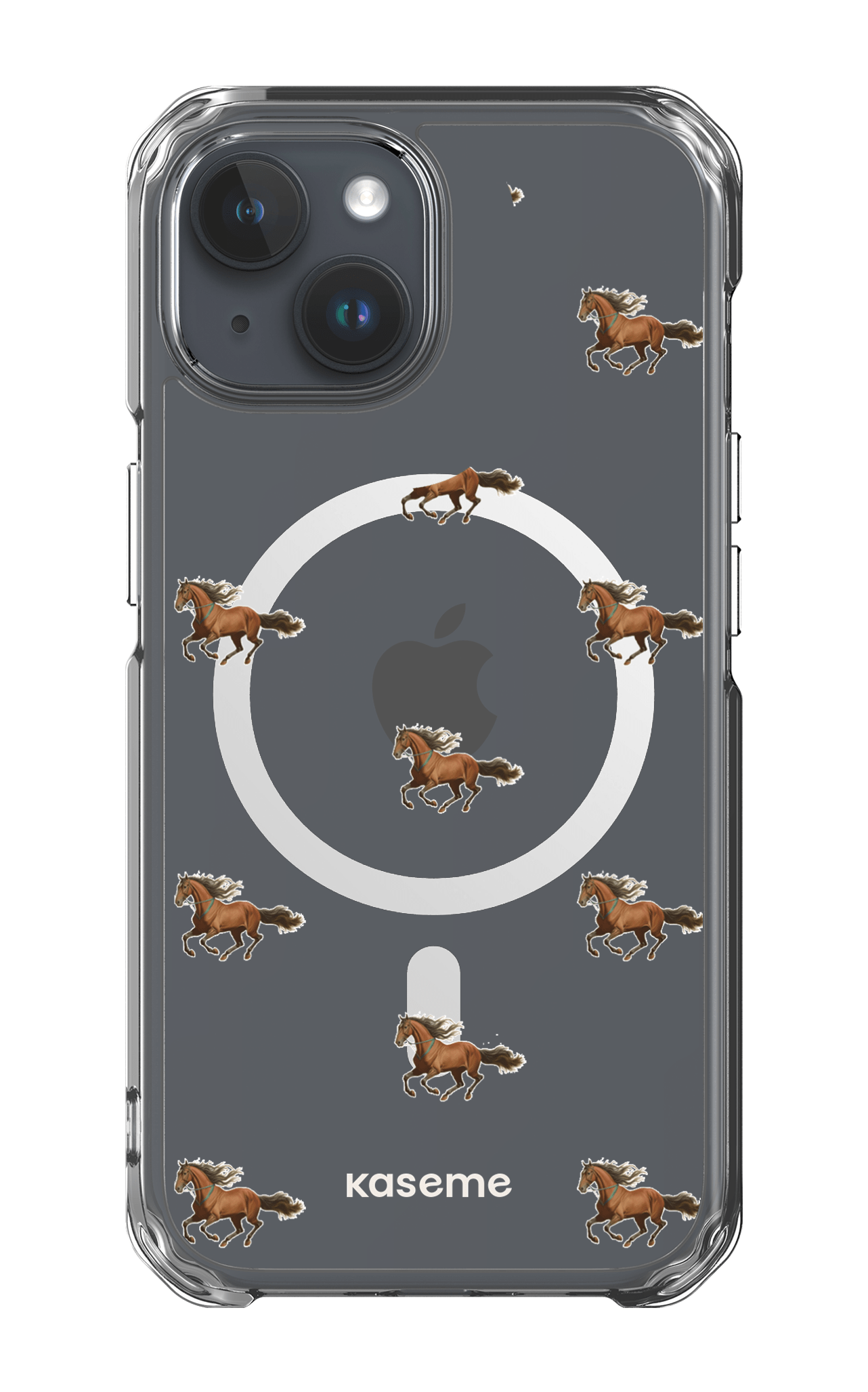 iPhone 15 Pro Clear Case - Magsafe Saddle Clear Case -