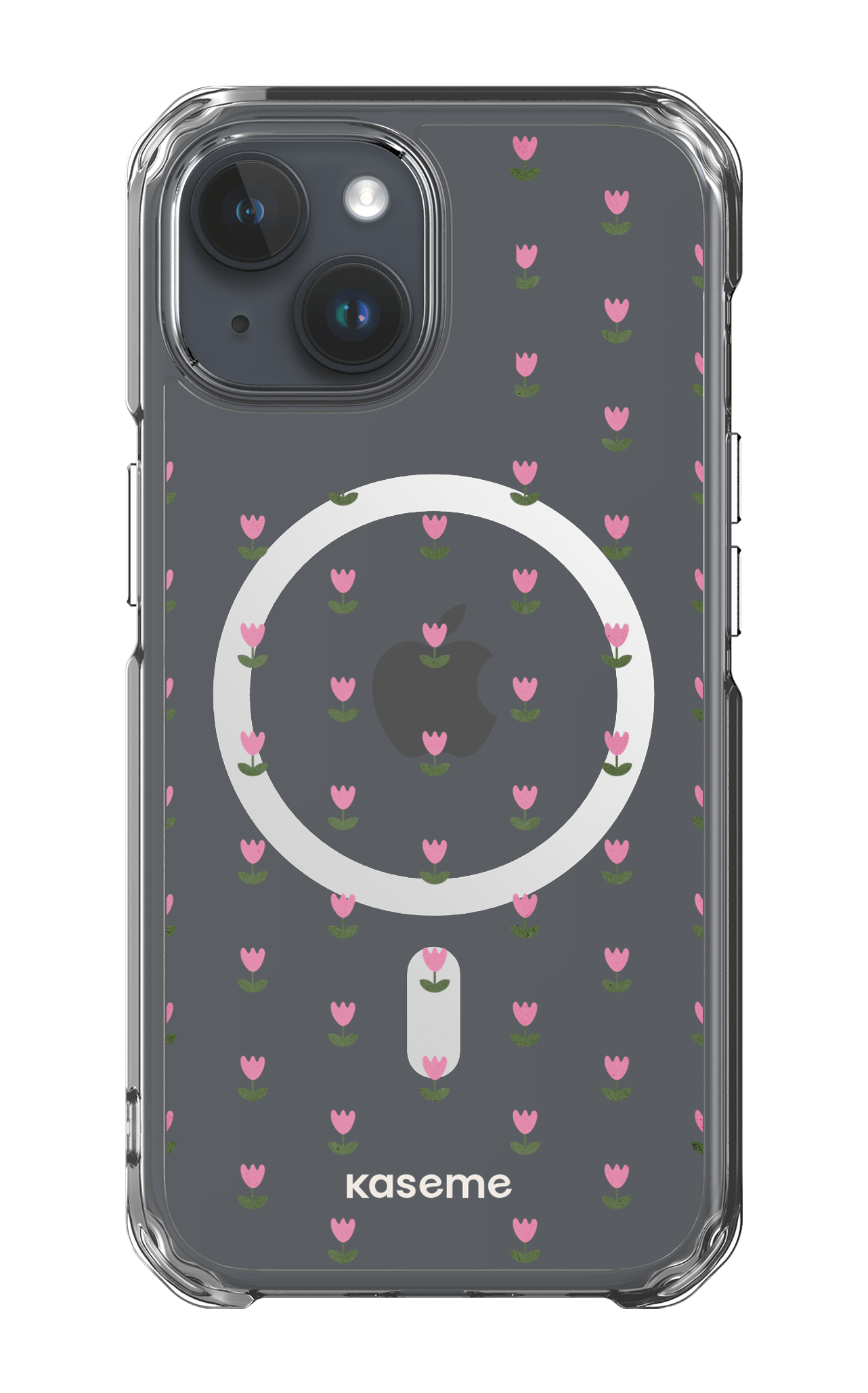 iPhone 15 Pro Clear Case - Magsafe Triumph Pink Clear Case -