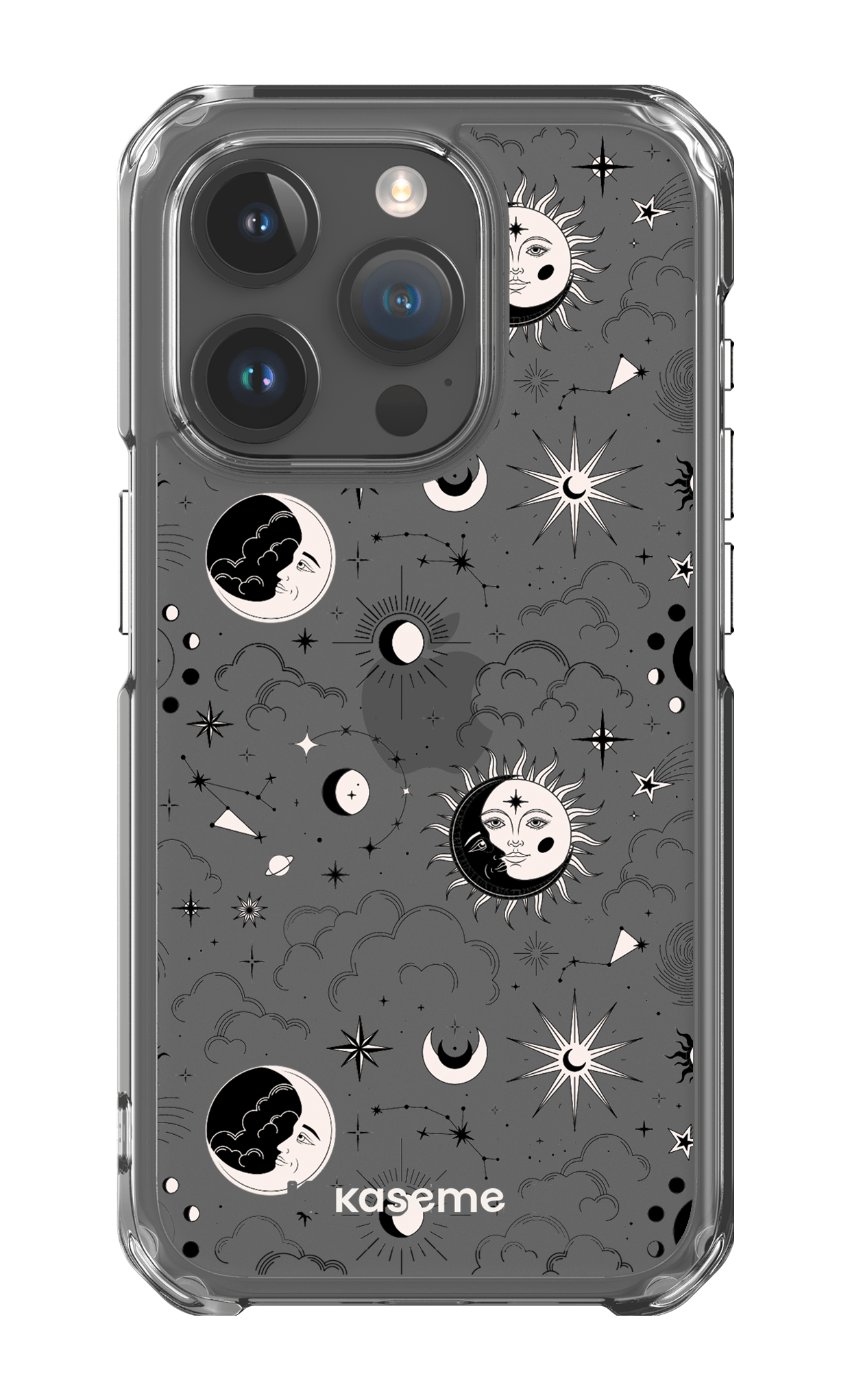 iPhone 15 Pro Clear Case Milky Way Black Clear Case -