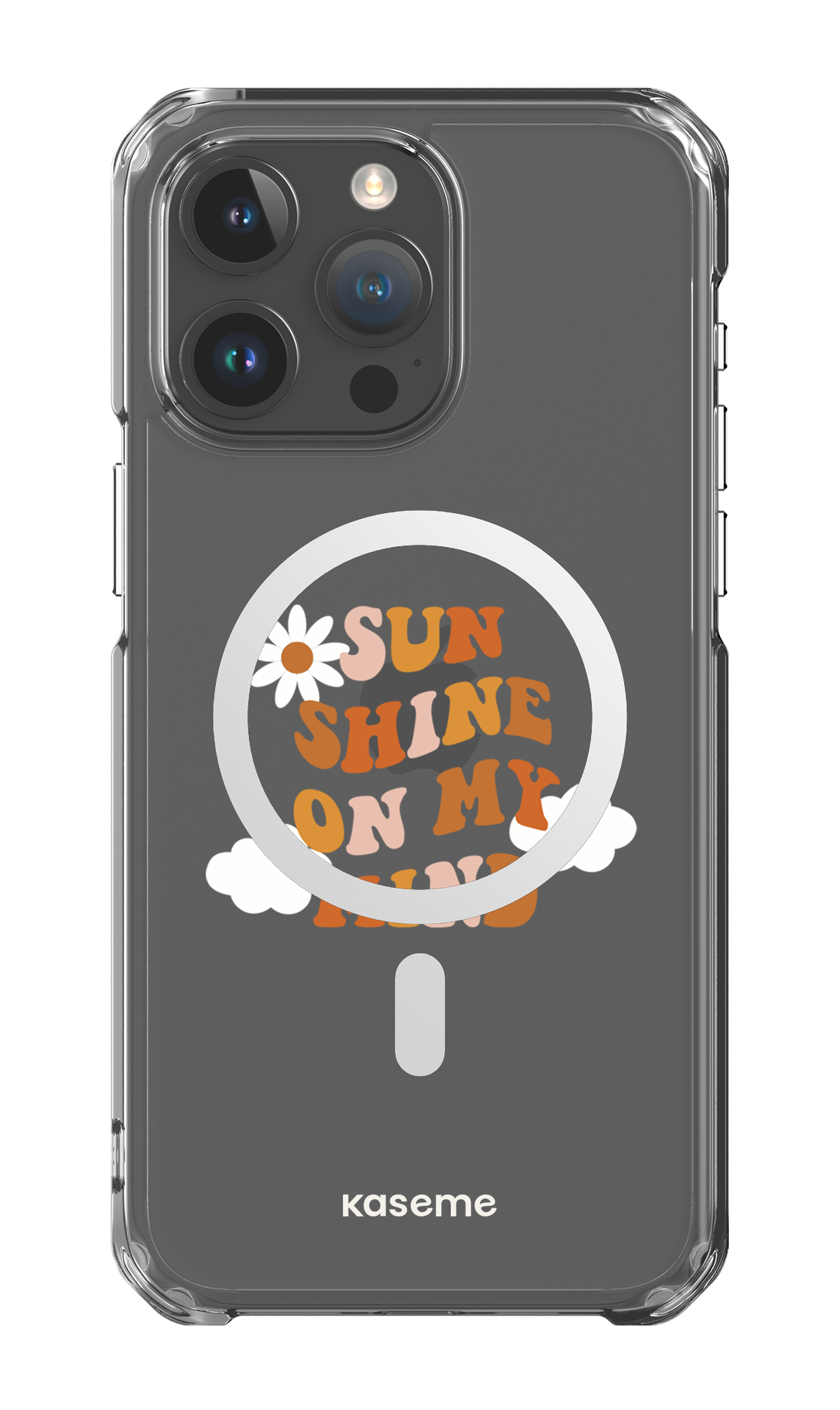 iPhone 15 Pro Max Clear Case - Magsafe Cheerful Clear Case -