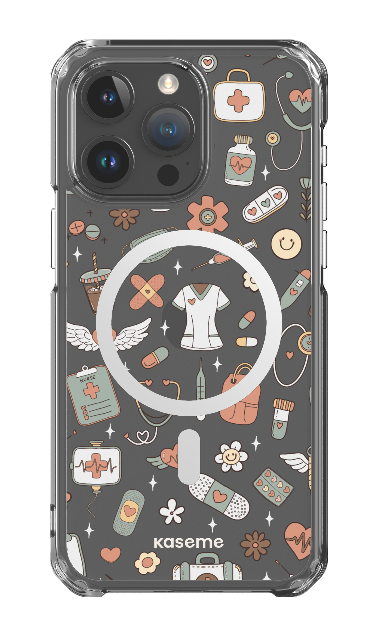 iPhone 15 Pro Max Clear Case - Magsafe Code Clear Case -