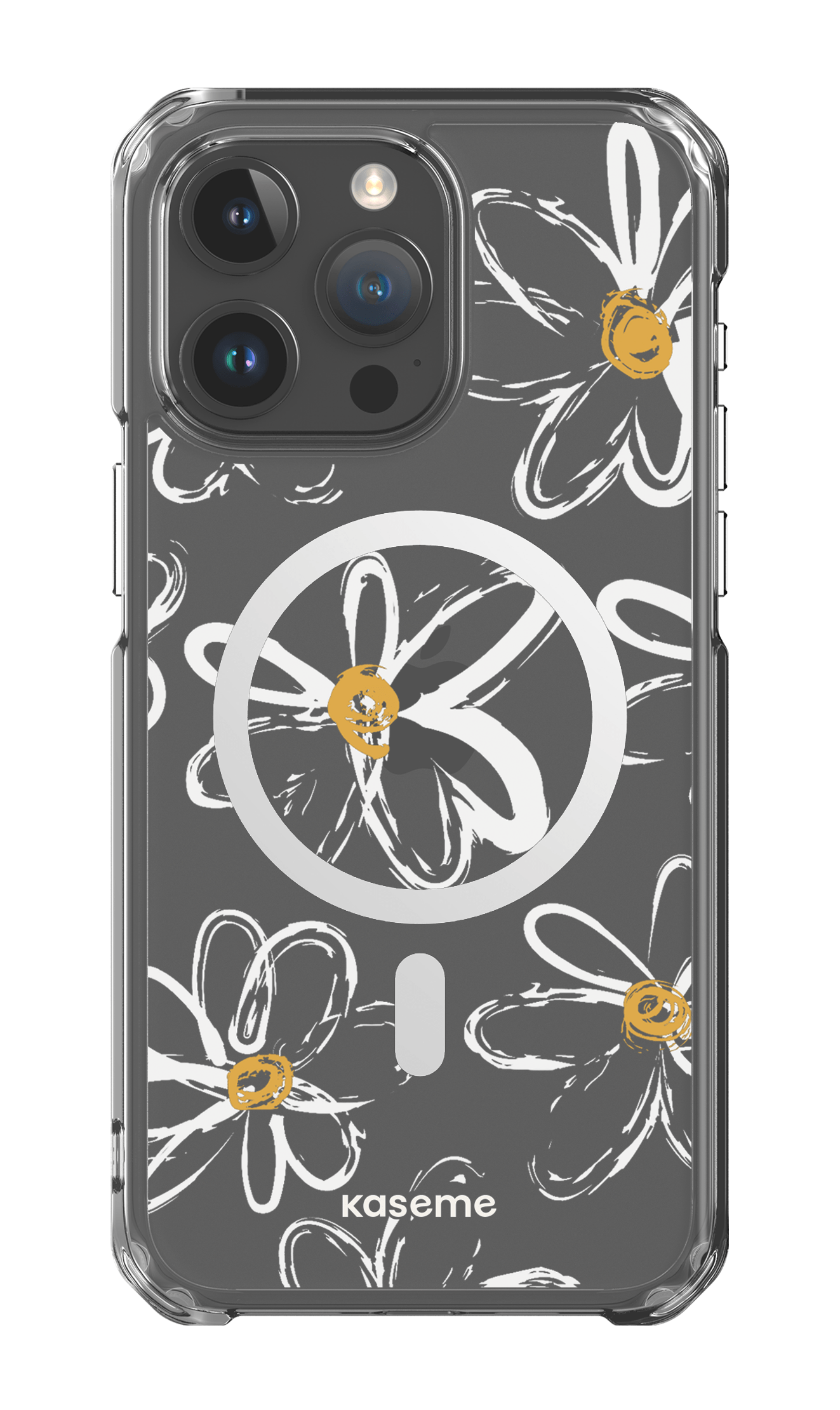 iPhone 15 Pro Max Clear Case - Magsafe Give me flowers Clear Case -