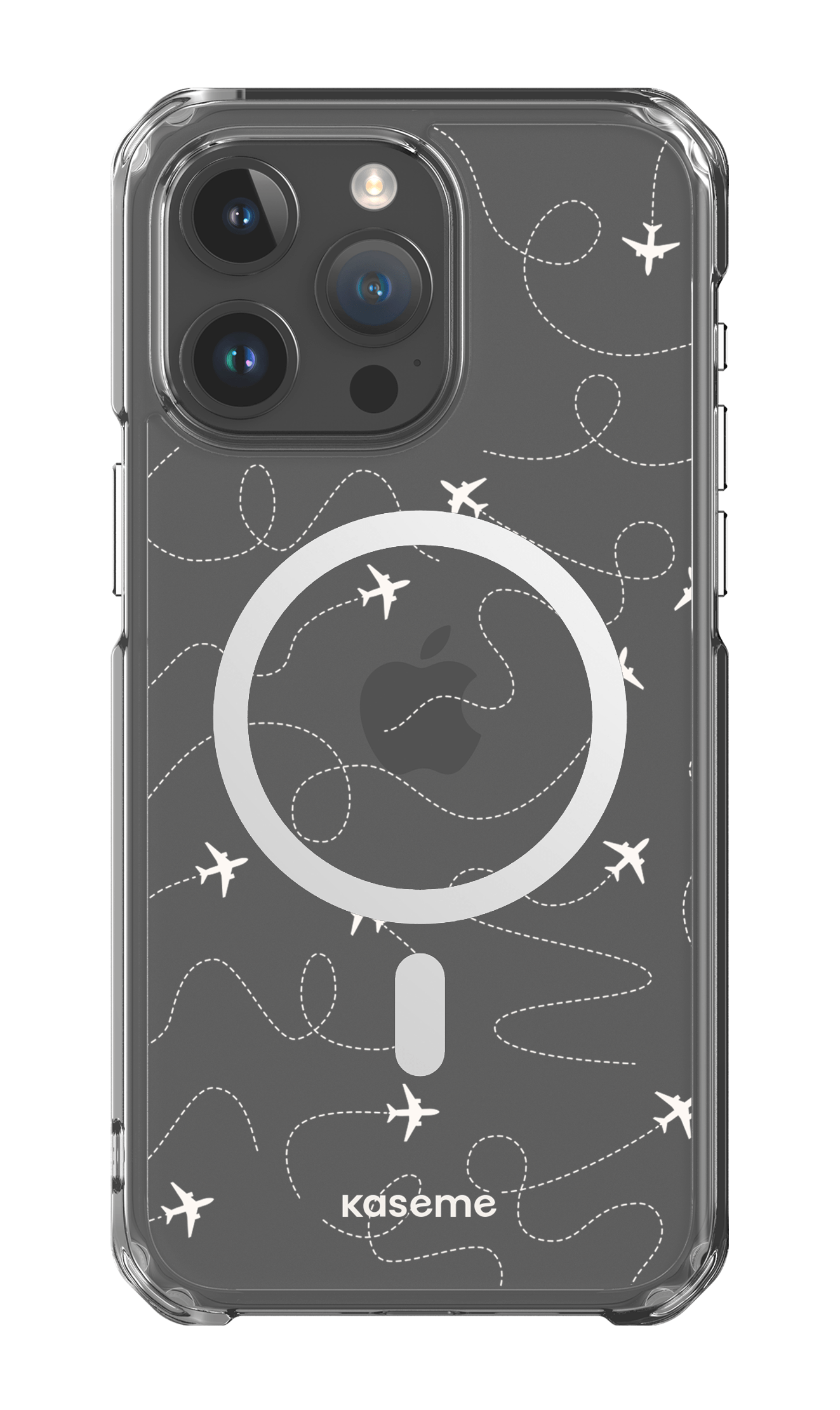 iPhone 15 Pro Max Clear Case - Magsafe Globetrotter Clear Case -