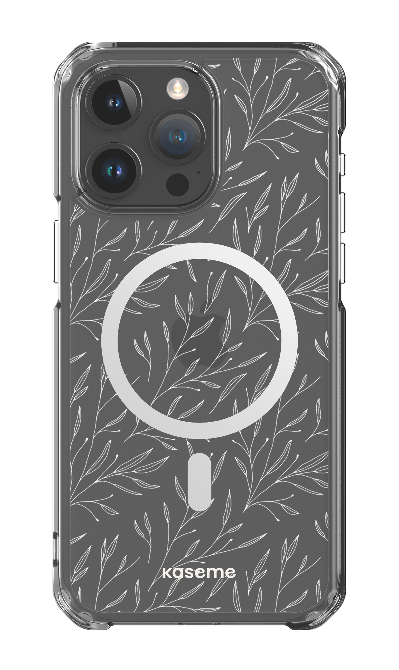 iPhone 15 Pro Max Clear Case - Magsafe Hibiscus Clear Case -